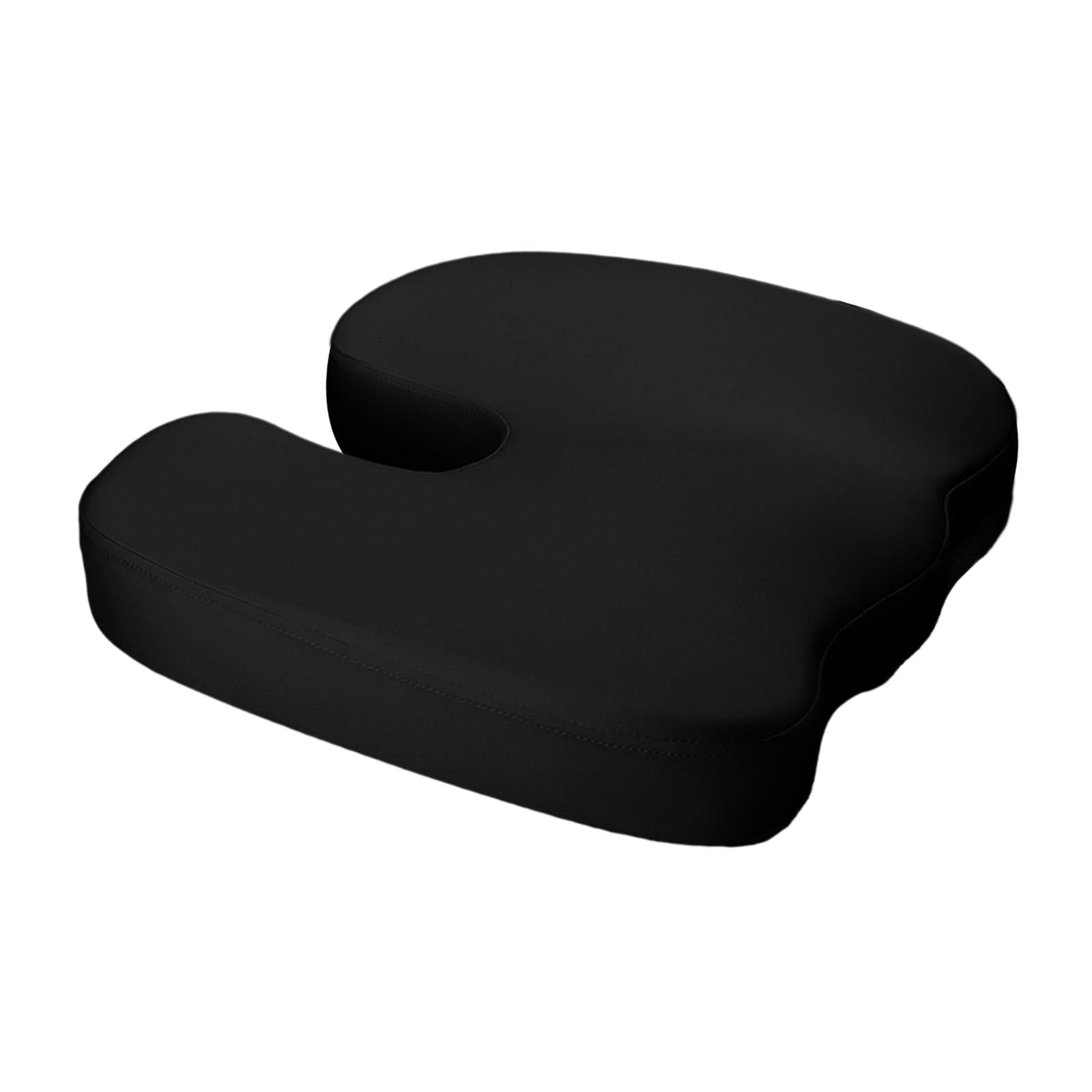 Memory Foam Seat Cushion Ergonomic Soft Chair Pad for Driving Home Cars Black