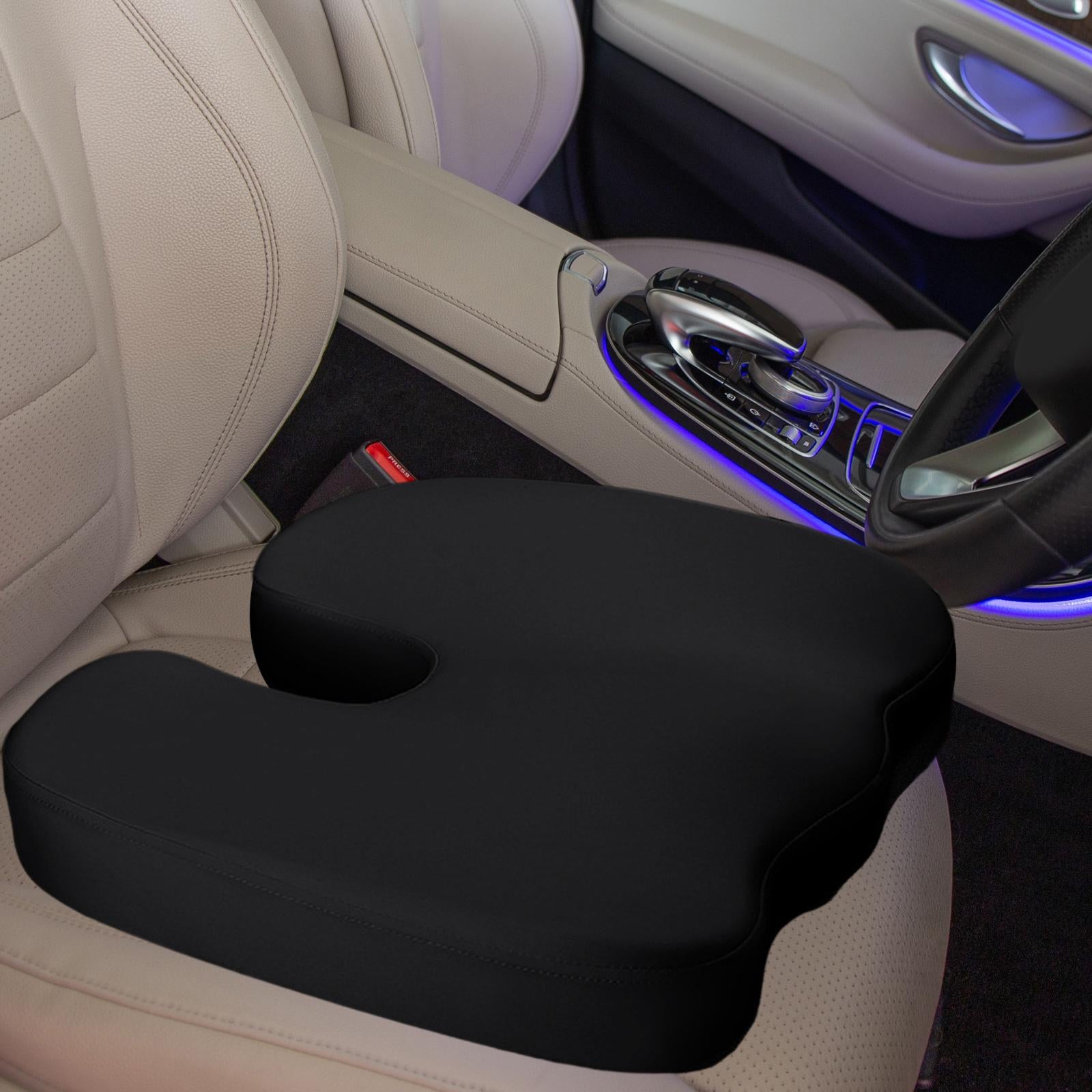 Memory Foam Seat Cushion Ergonomic Soft Chair Pad for Driving Home Cars Black