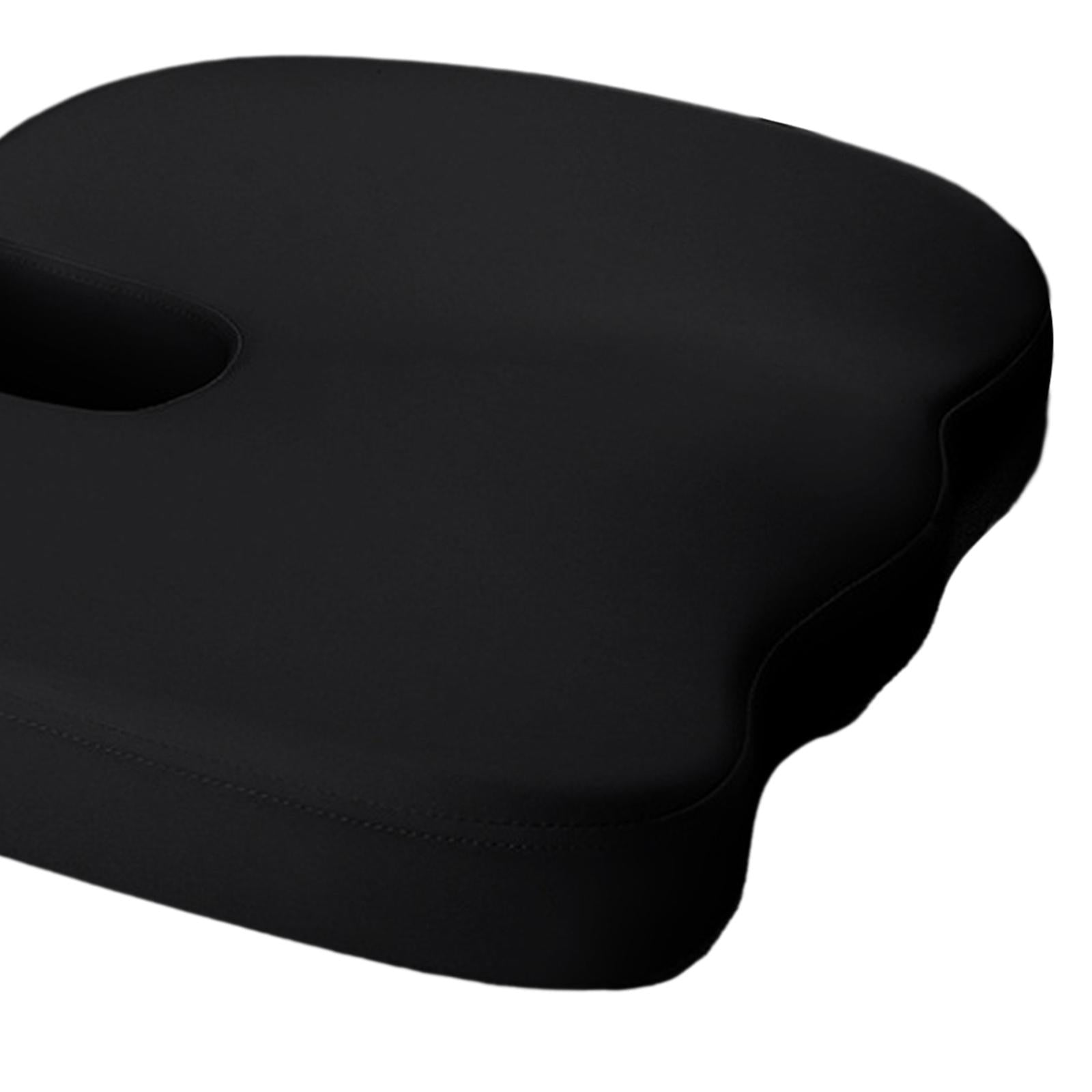 Memory Foam Seat Cushion Ergonomic Soft Chair Pad for Driving Home Cars Black
