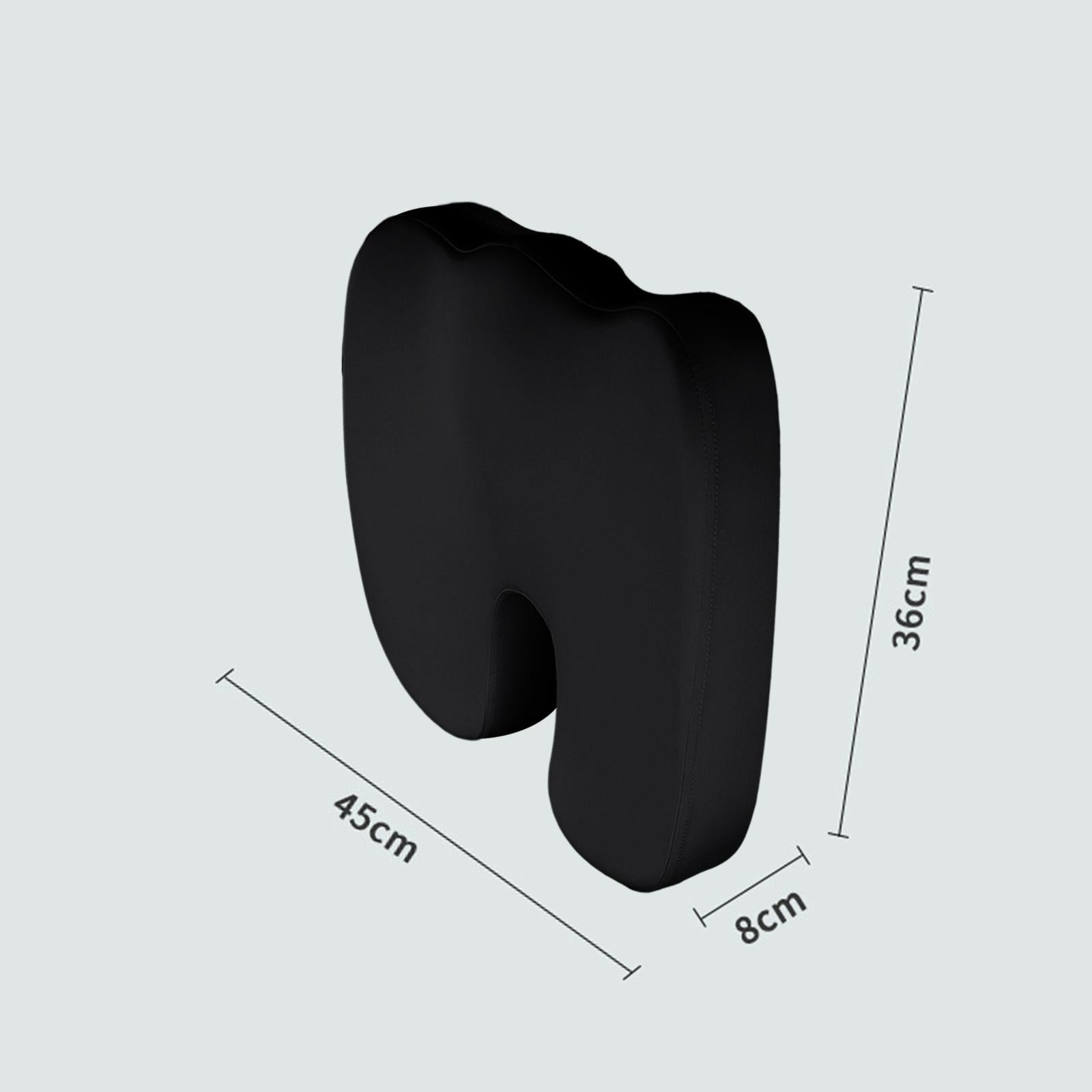 Memory Foam Seat Cushion Ergonomic Soft Chair Pad for Driving Home Cars Black