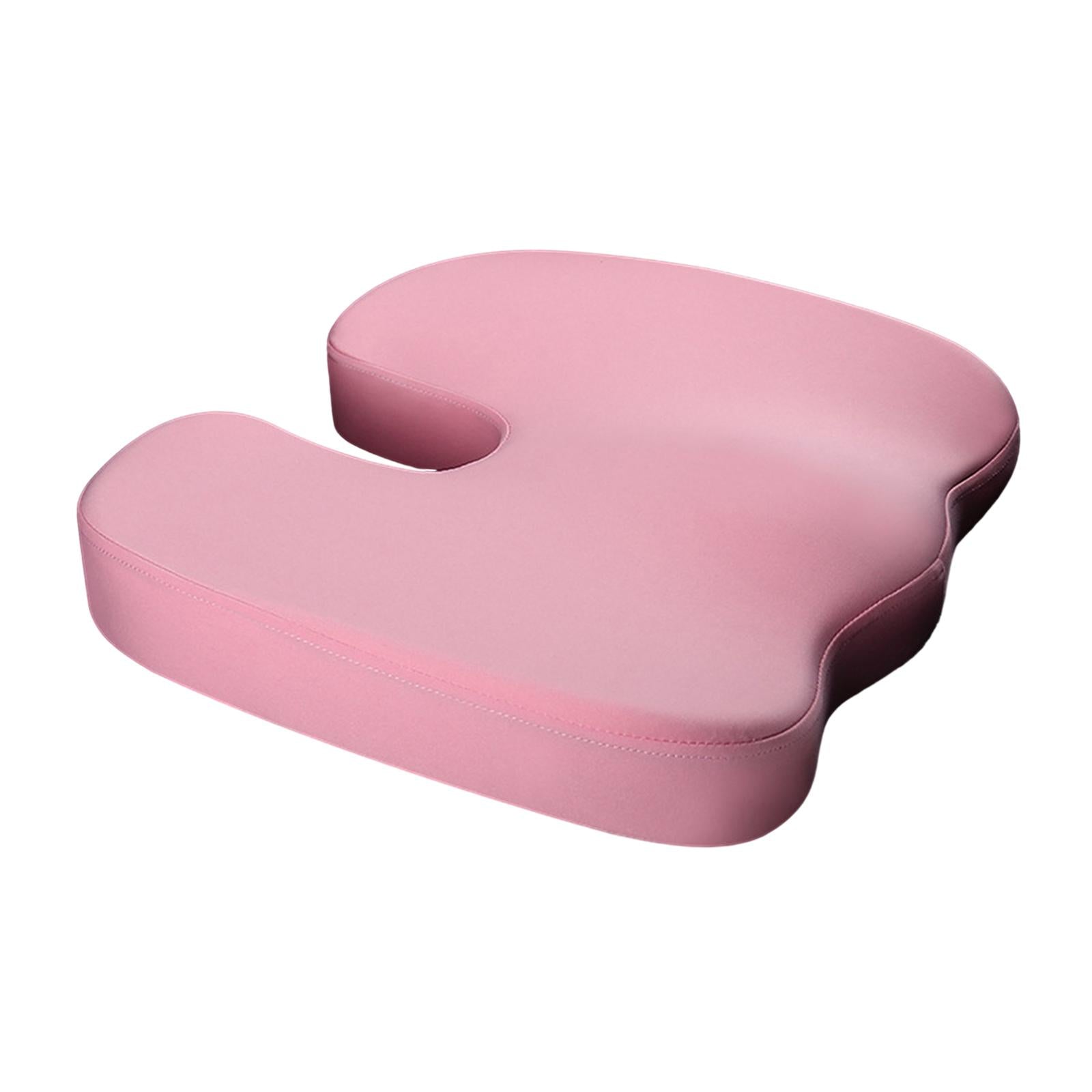 Memory Foam Seat Cushion Ergonomic Soft Chair Pad for Driving Home Cars Pink