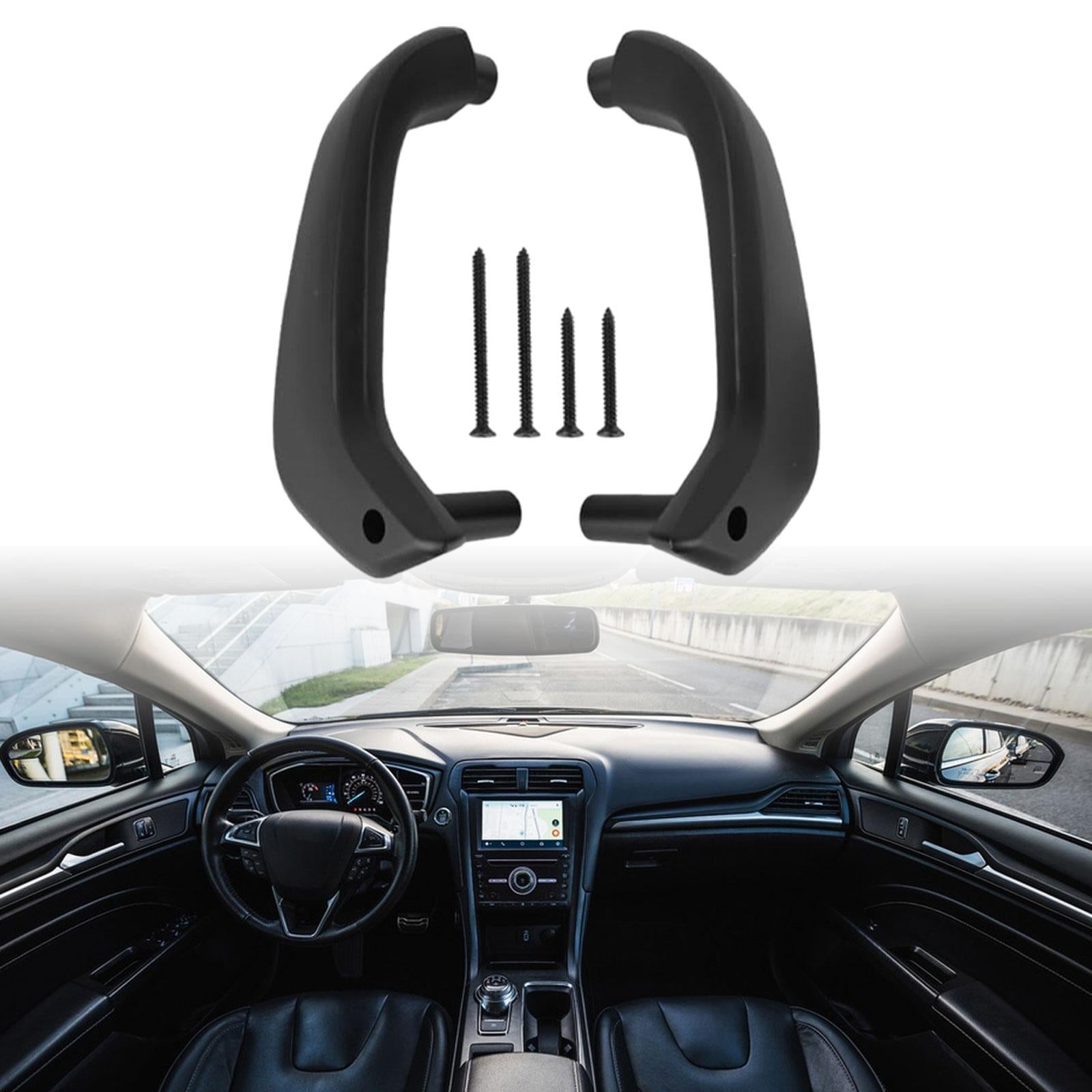Interior Door Handle Vehicle Inside Door Handle for Ford Fiesta Durable Black 1 pair