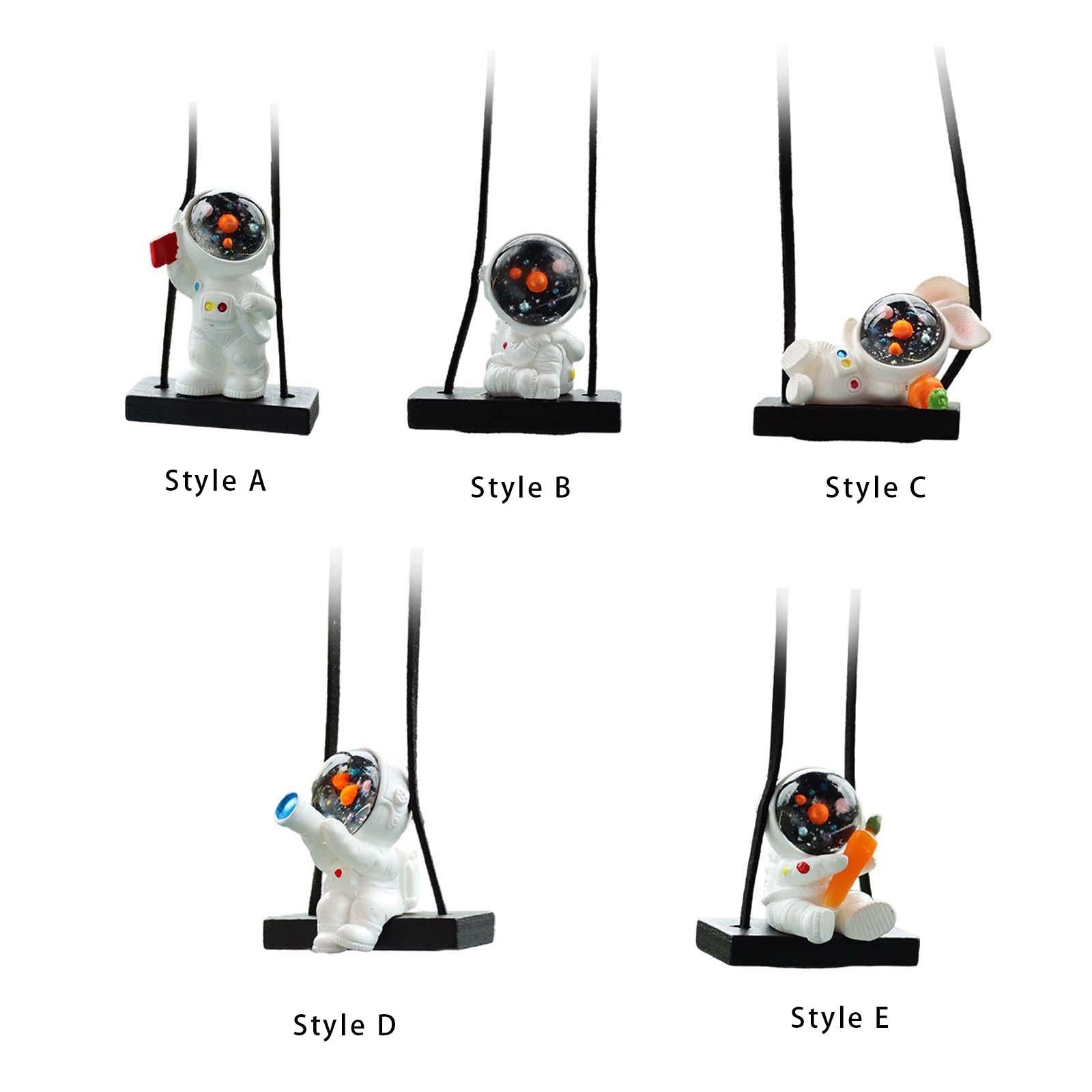 2xAstronaut Pendant for Car Hanging Ornament for Car Bedside Bedrooms Style A