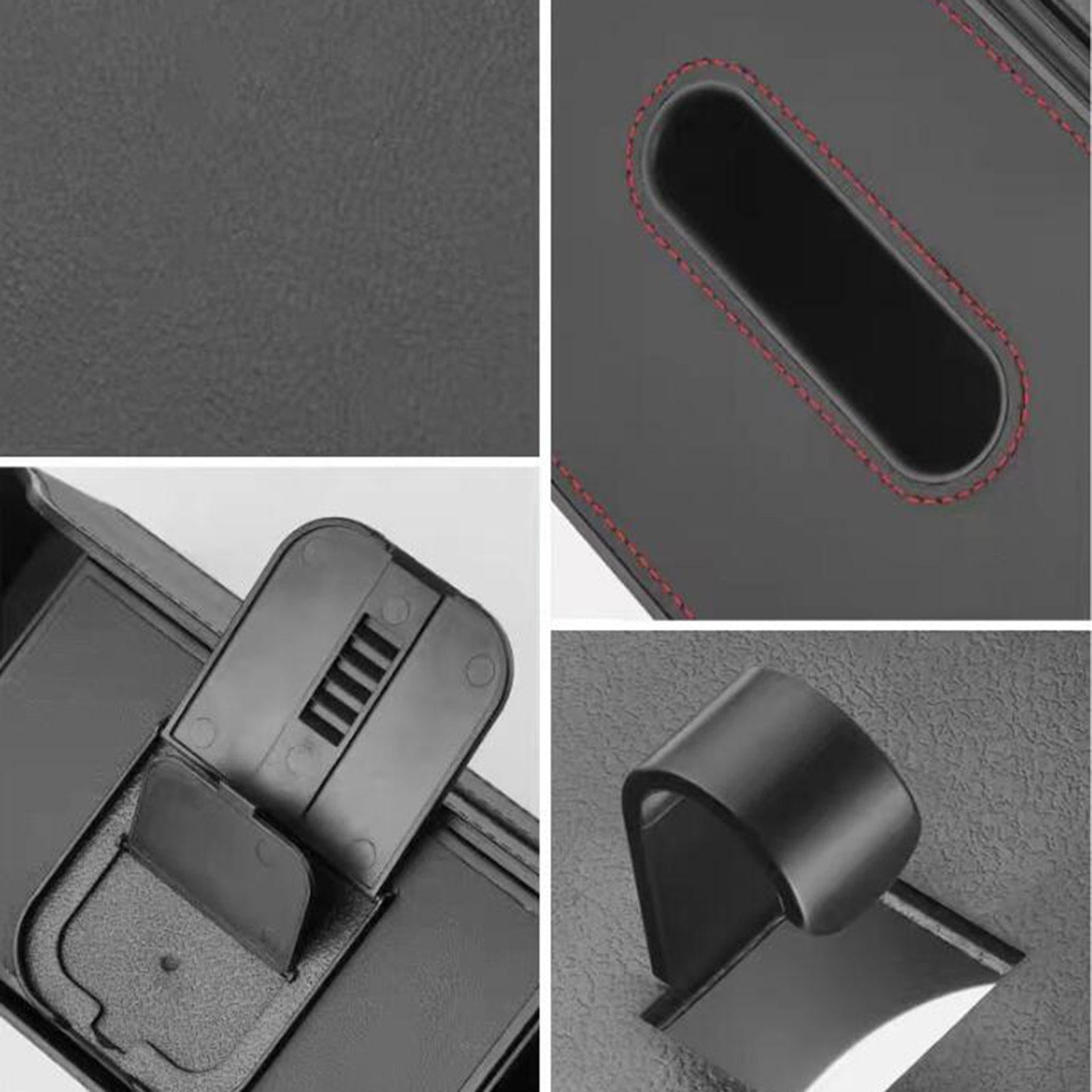 Car Back Seat Organizer Keep Tidy with Hooks Hanger Stylish Drink Cup Holder black