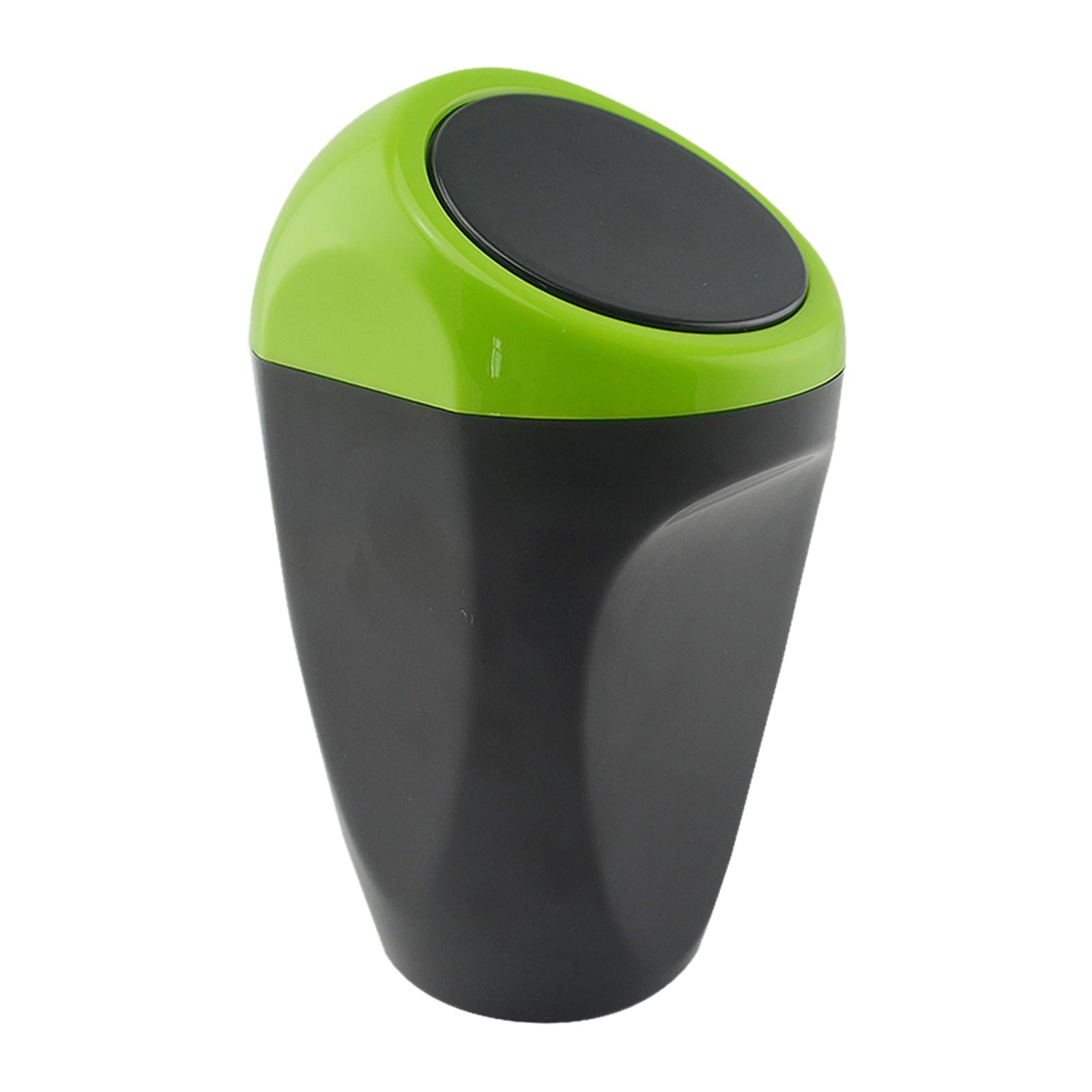 Car Dustbin Mini Garbage Bin with Press Cover for Dinning Room Durable Green
