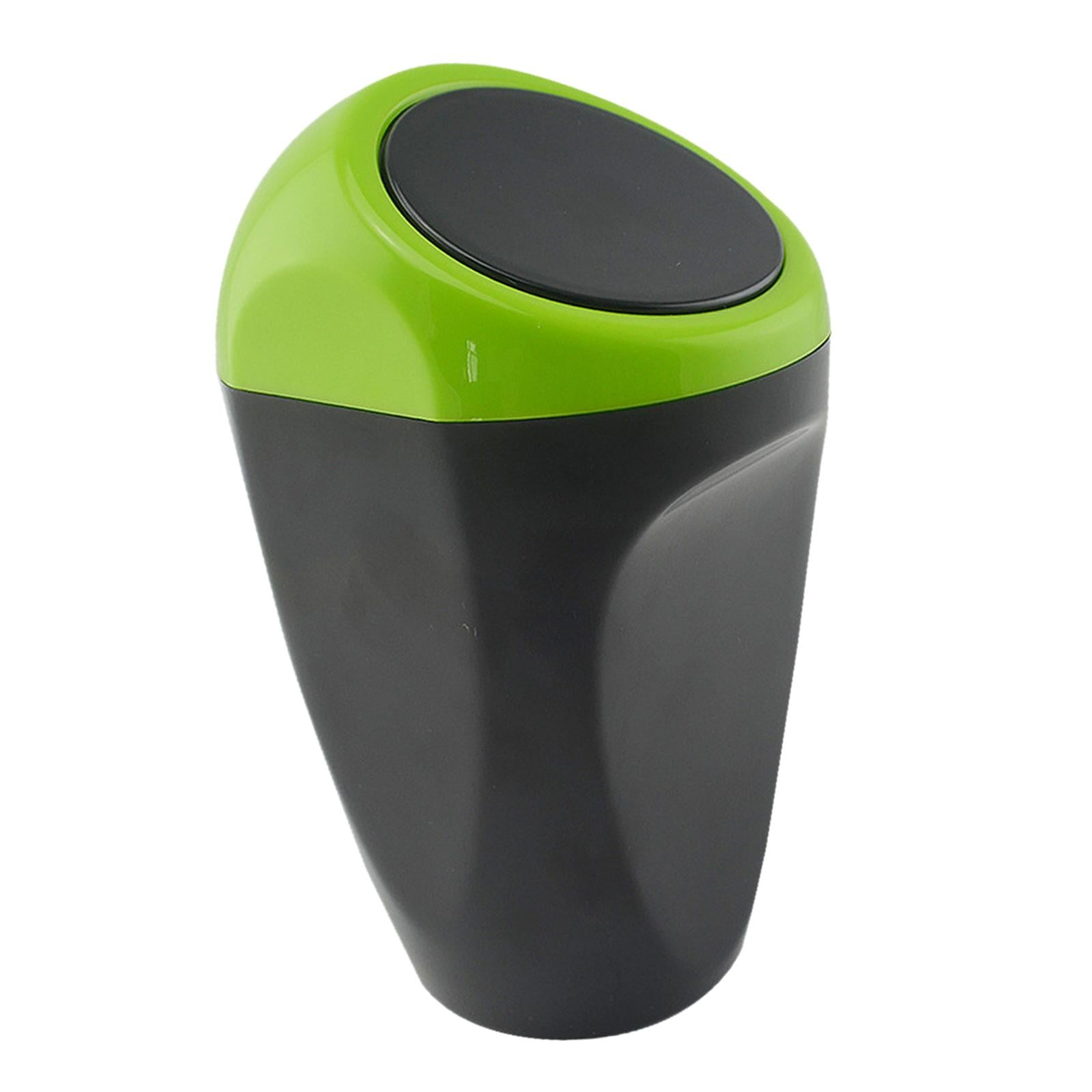Car Dustbin Mini Garbage Bin with Press Cover for Dinning Room Durable Green