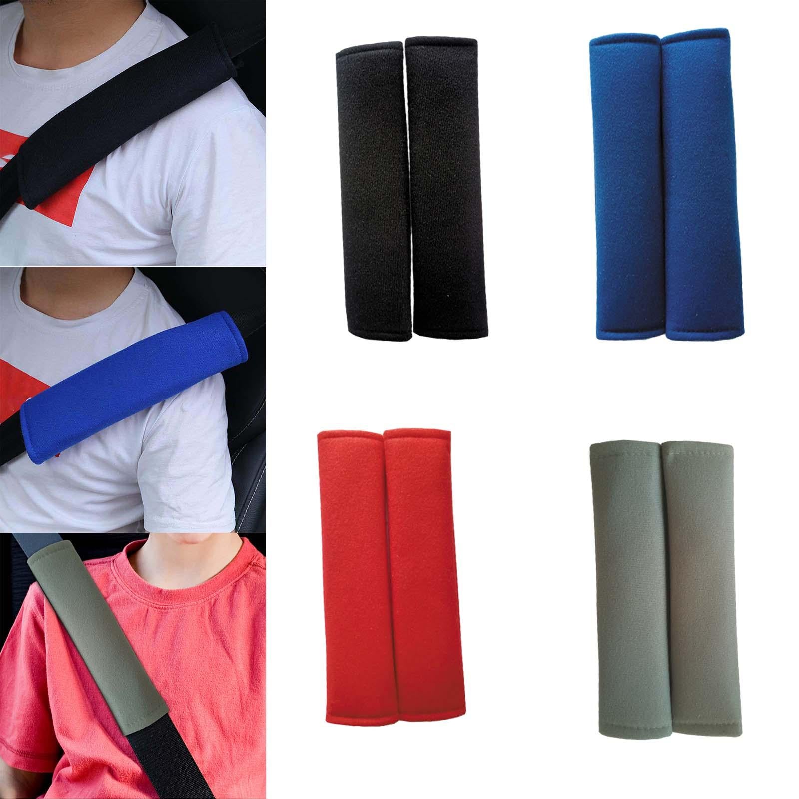 2Pcs Car Safety Belt Strap Shoulder Pad for Automobile Camera Golf Bags Black