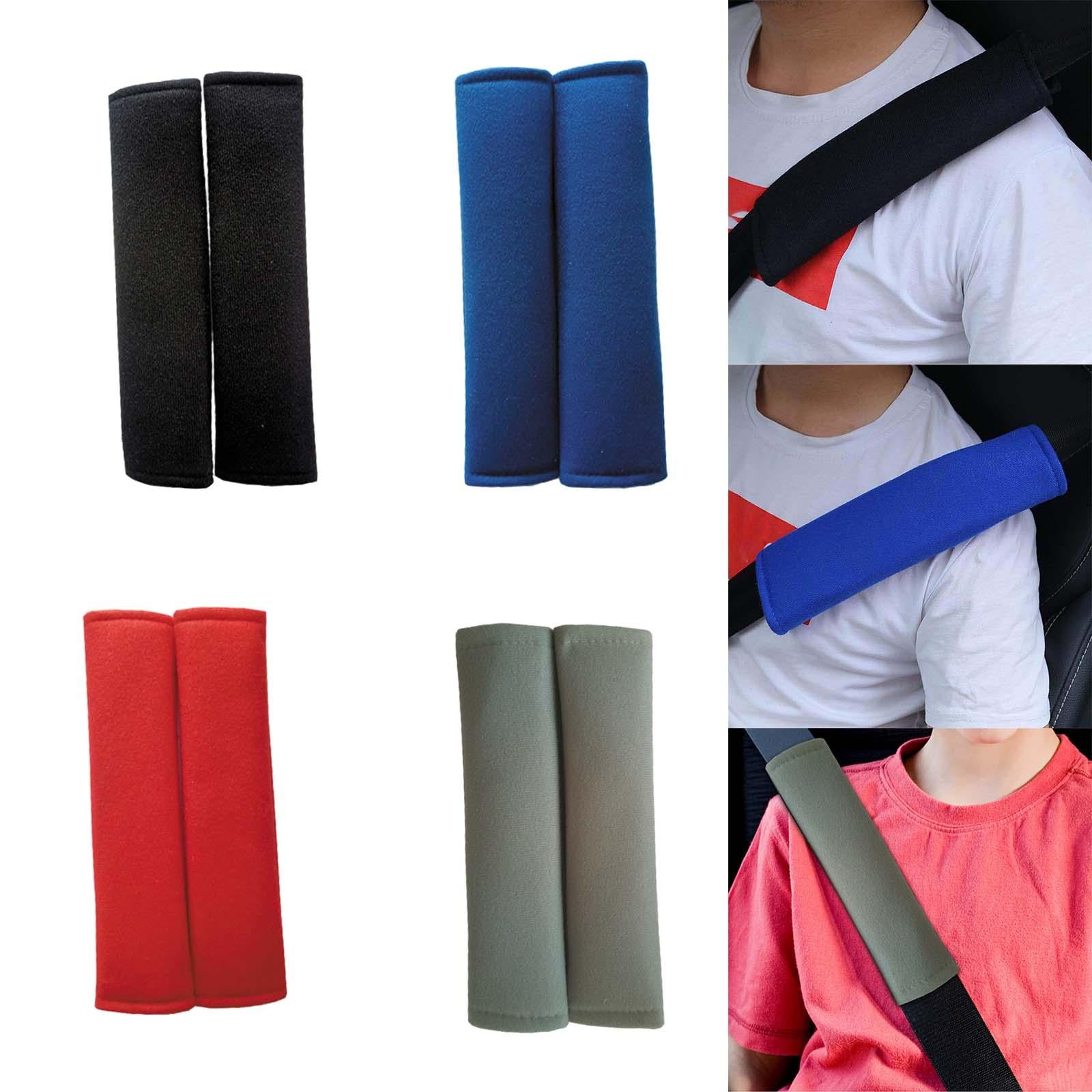 2Pcs Car Safety Belt Strap Shoulder Pad for Automobile Camera Golf Bags Black