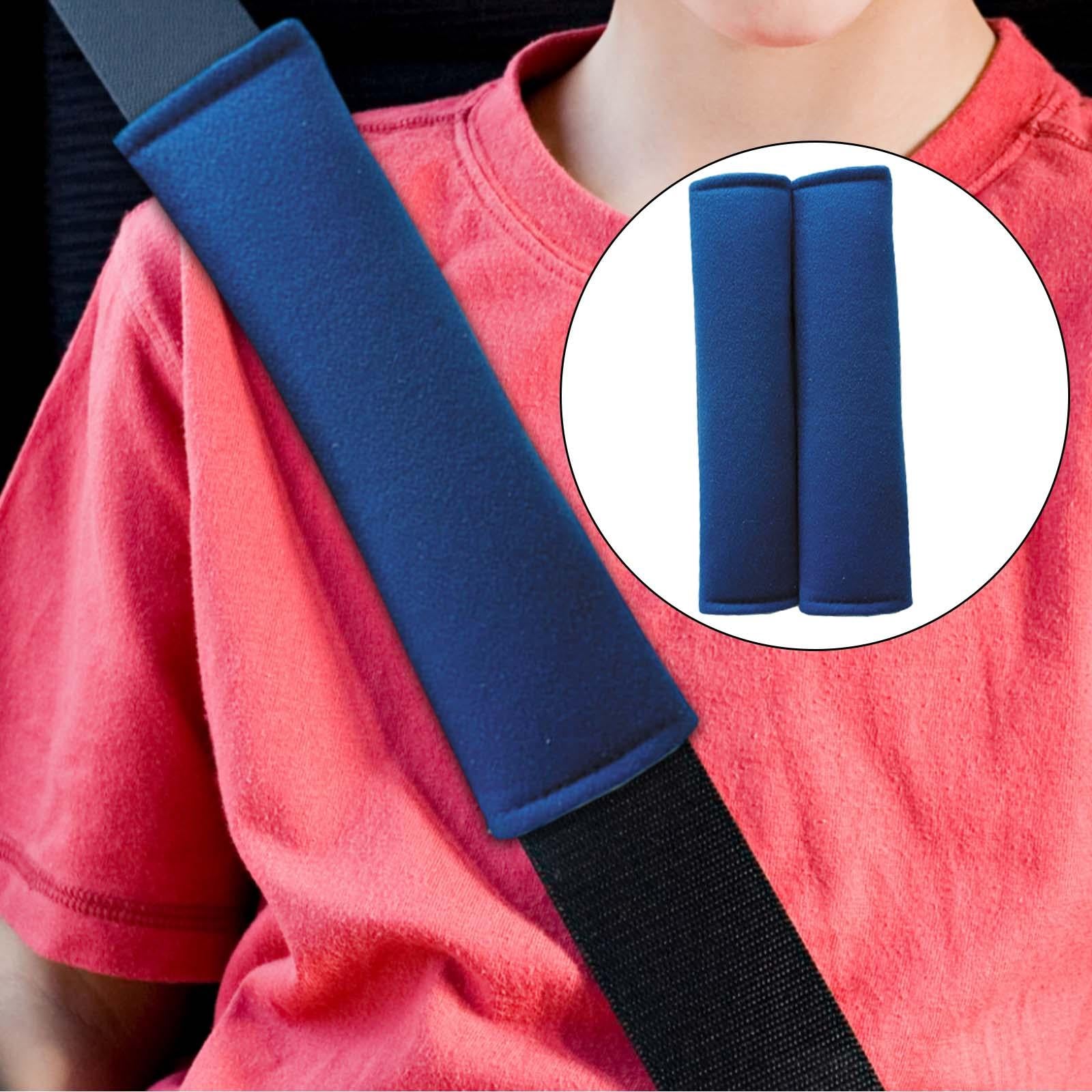 2Pcs Car Safety Belt Strap Shoulder Pad for Automobile Camera Golf Bags Blue
