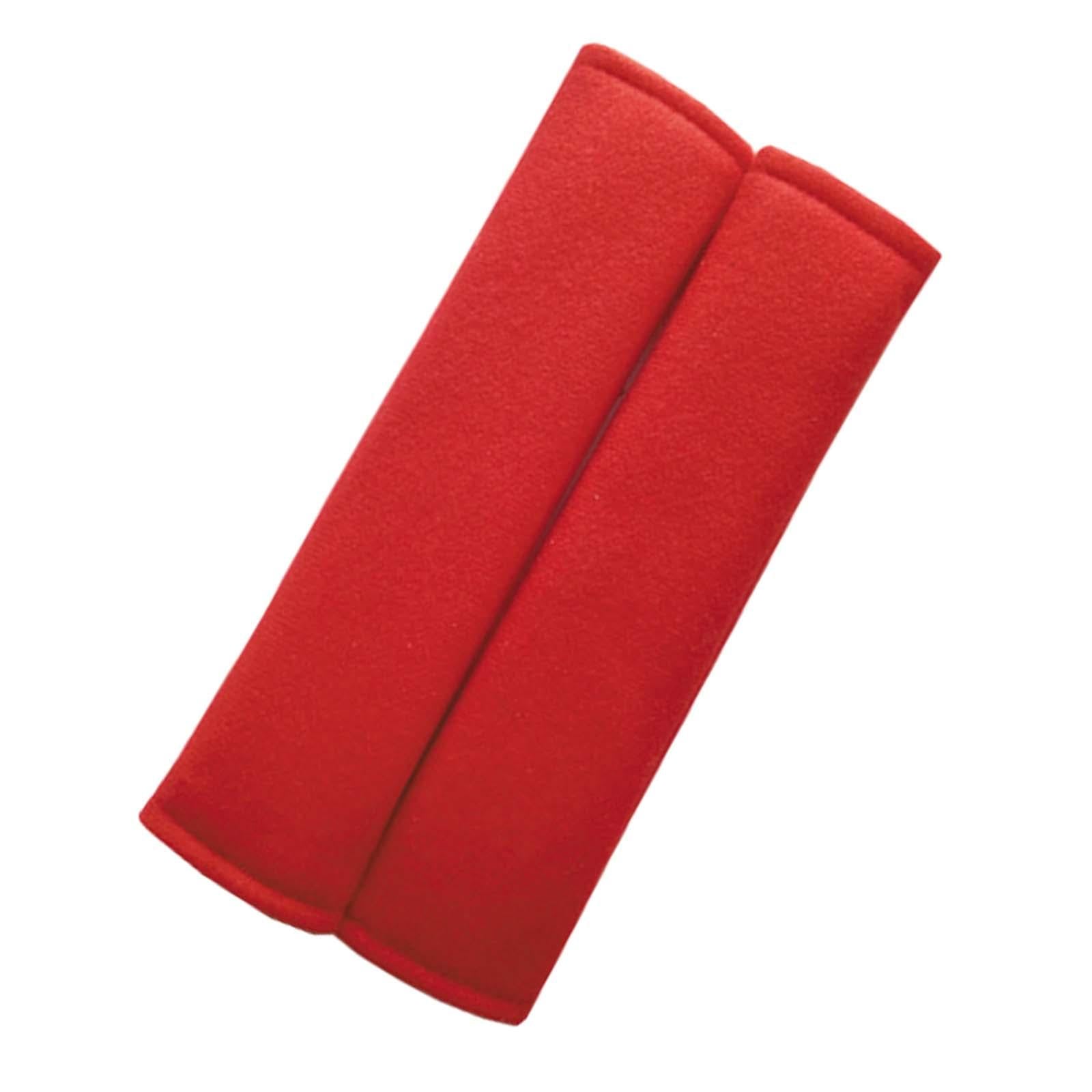 2Pcs Car Safety Belt Strap Shoulder Pad for Automobile Camera Golf Bags Red