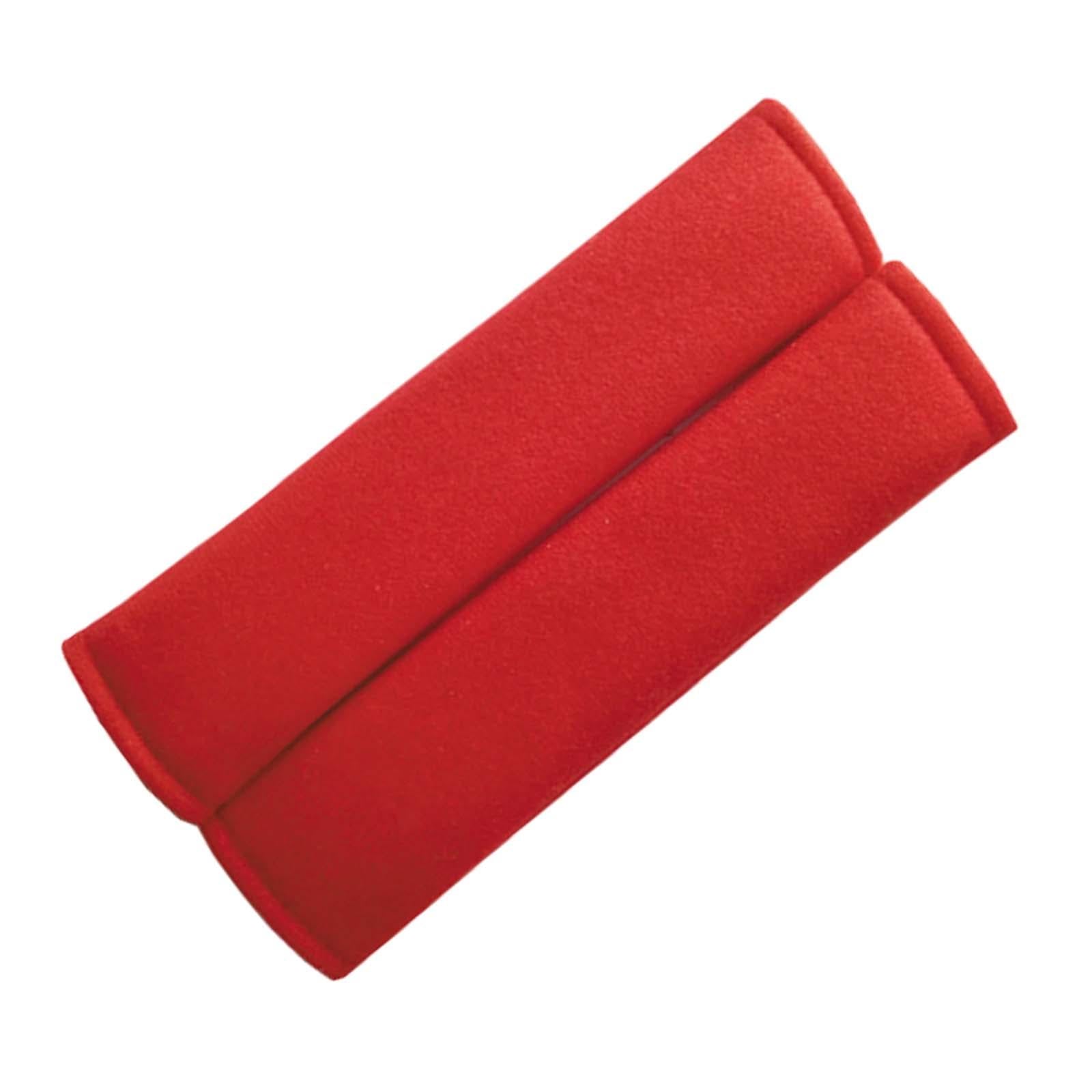2Pcs Car Safety Belt Strap Shoulder Pad for Automobile Camera Golf Bags Red