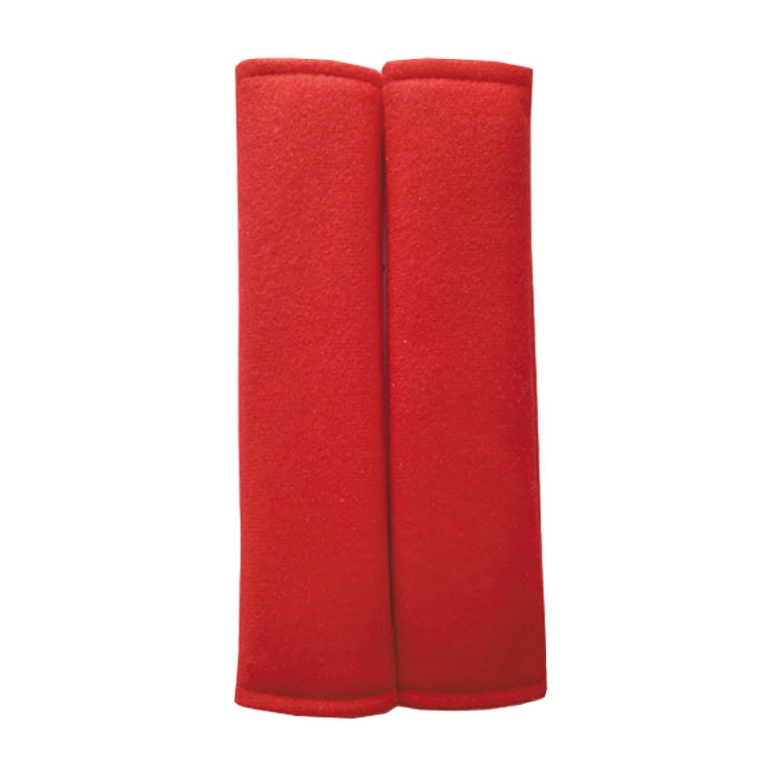 2Pcs Car Safety Belt Strap Shoulder Pad for Automobile Camera Golf Bags Red