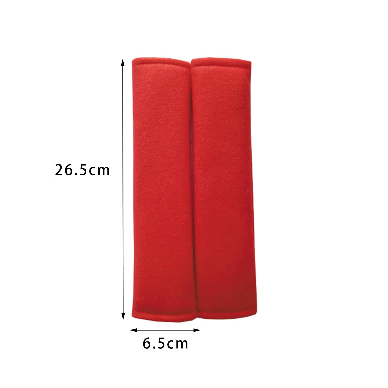 2Pcs Car Safety Belt Strap Shoulder Pad for Automobile Camera Golf Bags Red
