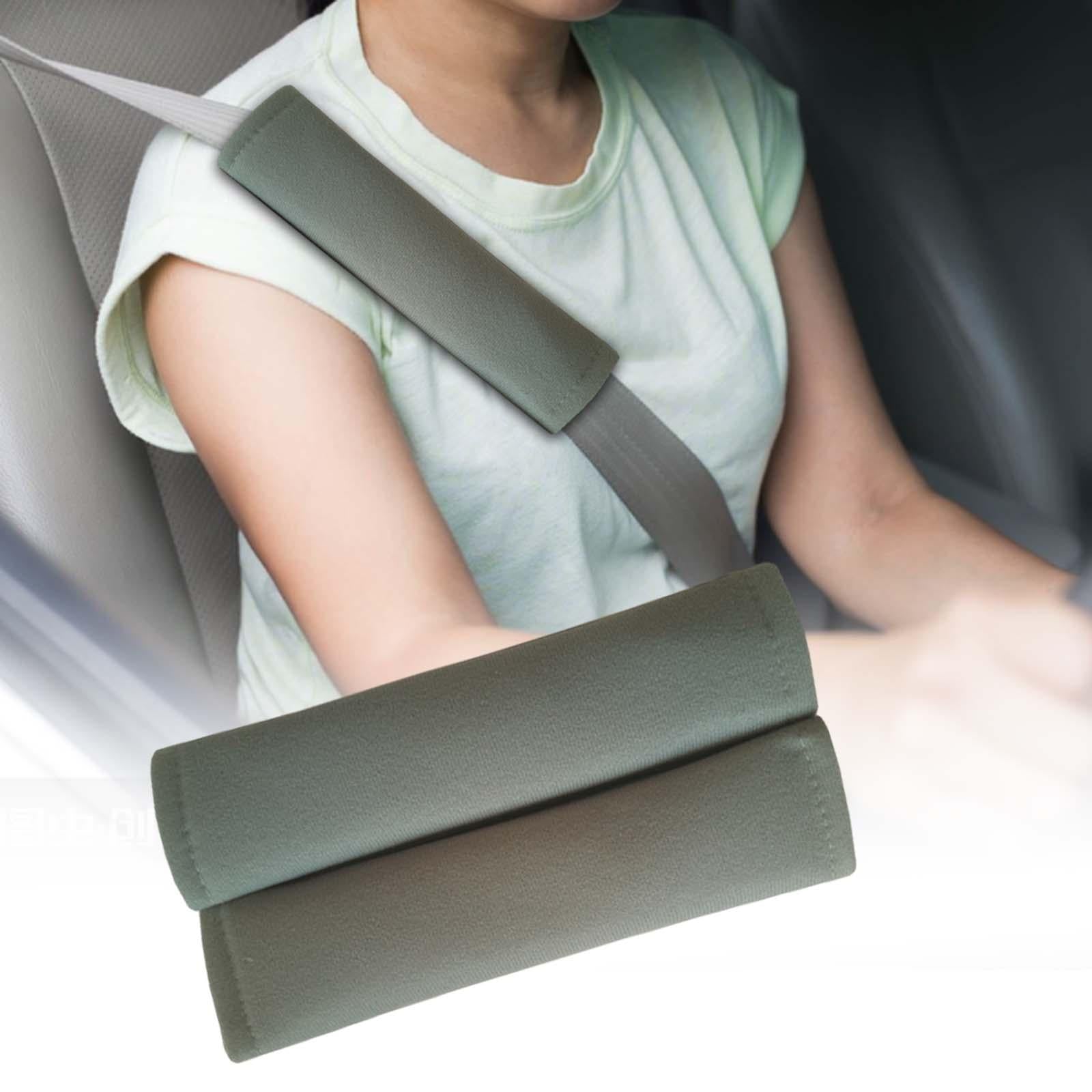 2Pcs Car Safety Belt Strap Shoulder Pad for Automobile Camera Golf Bags Grey