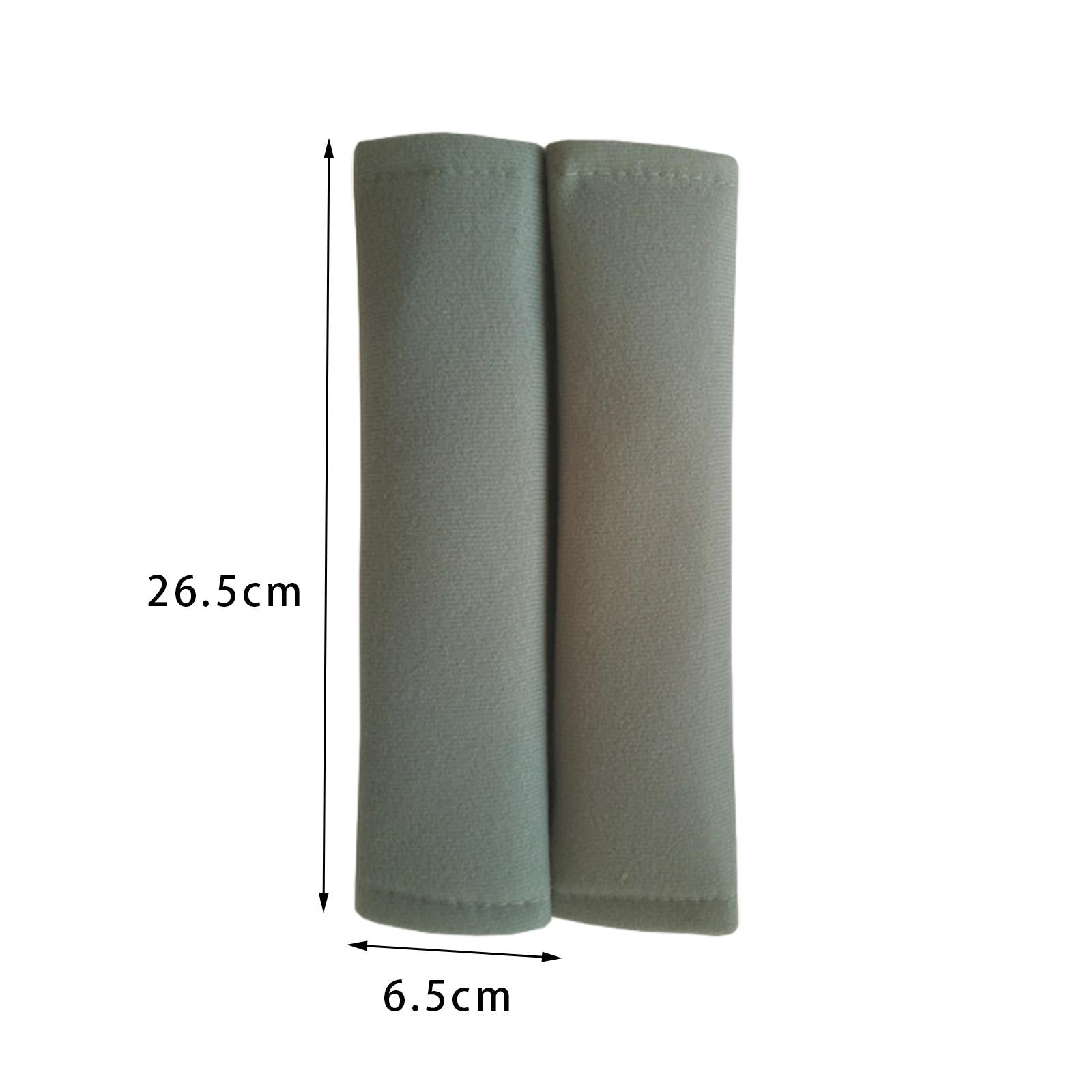 2Pcs Car Safety Belt Strap Shoulder Pad for Automobile Camera Golf Bags Grey
