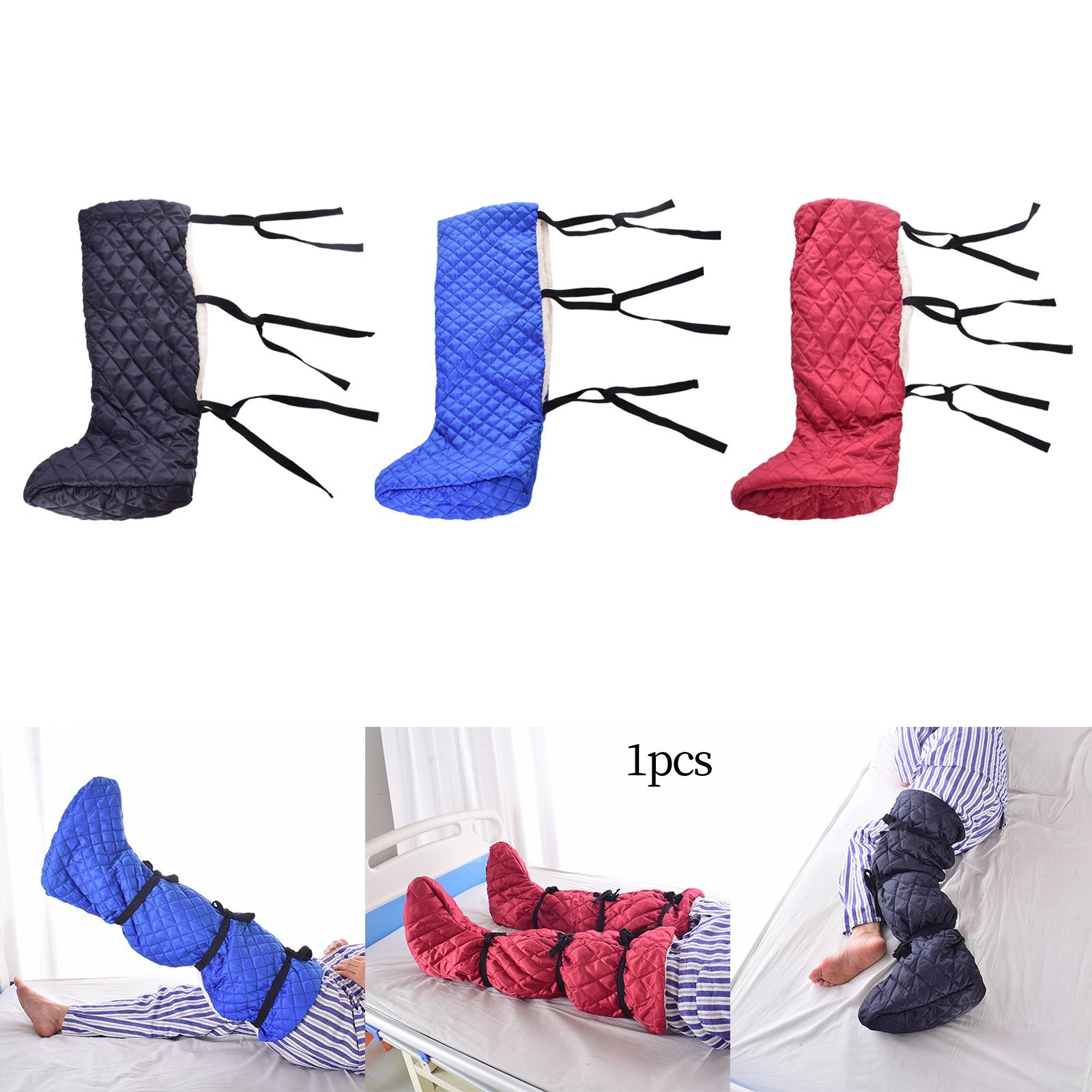 Plaster Warm Leg Cover Protective Soft Plush Thick Leg Foot Warmer Protector Dark Blue