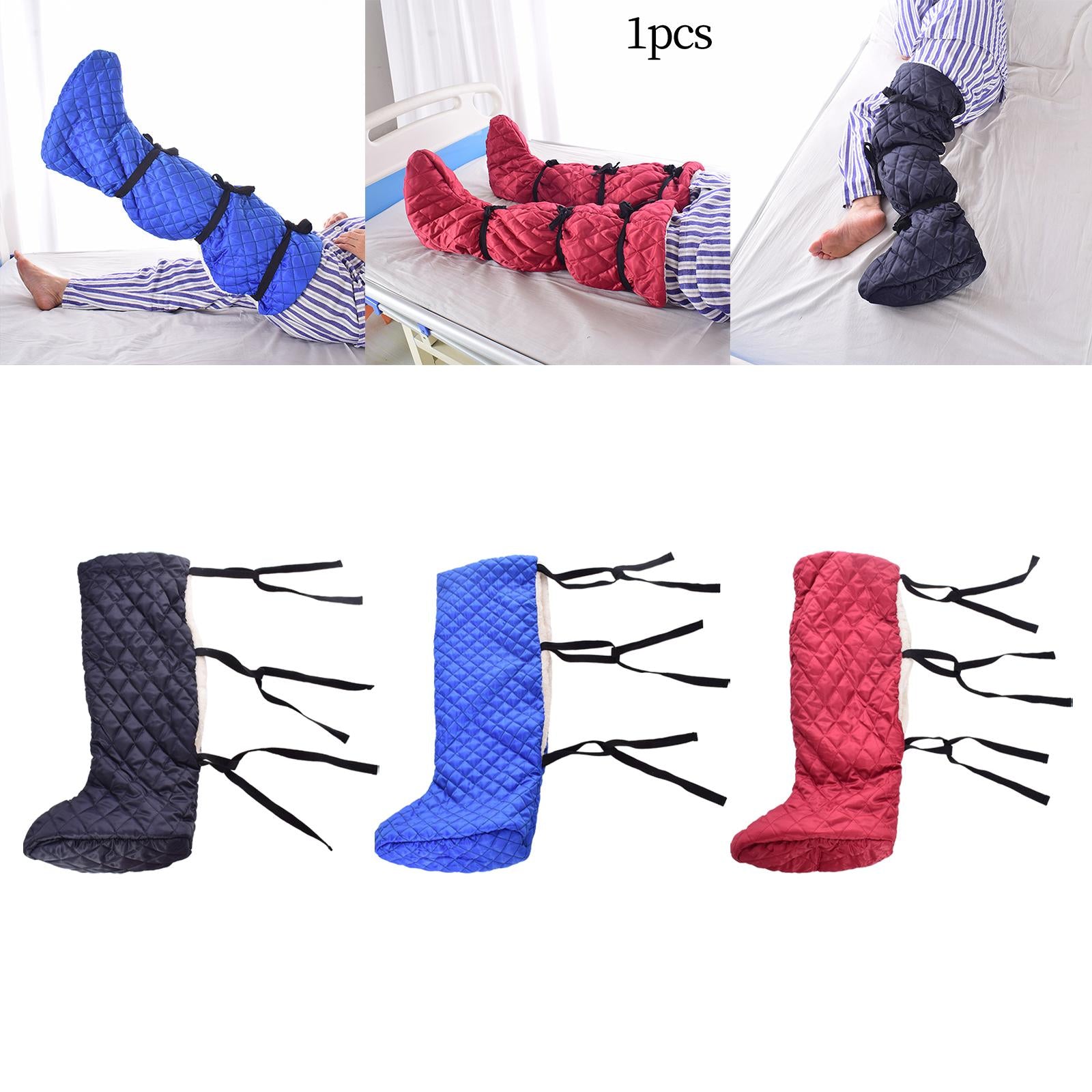 Plaster Warm Leg Cover Protective Soft Plush Thick Leg Foot Warmer Protector Dark Blue