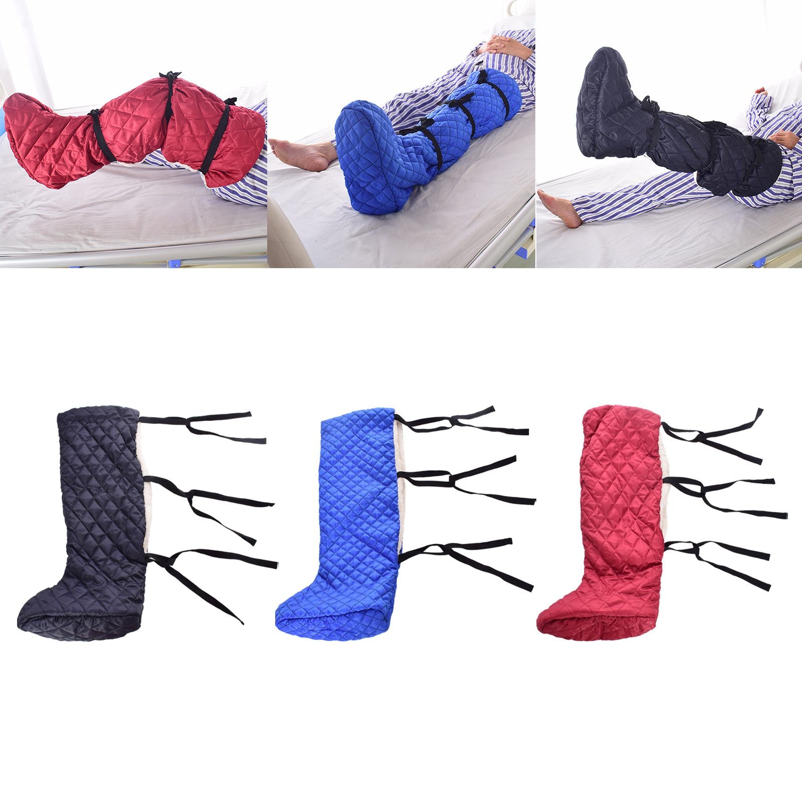 Plaster Warm Leg Cover Protective Soft Plush Thick Leg Foot Warmer Protector Dark Blue