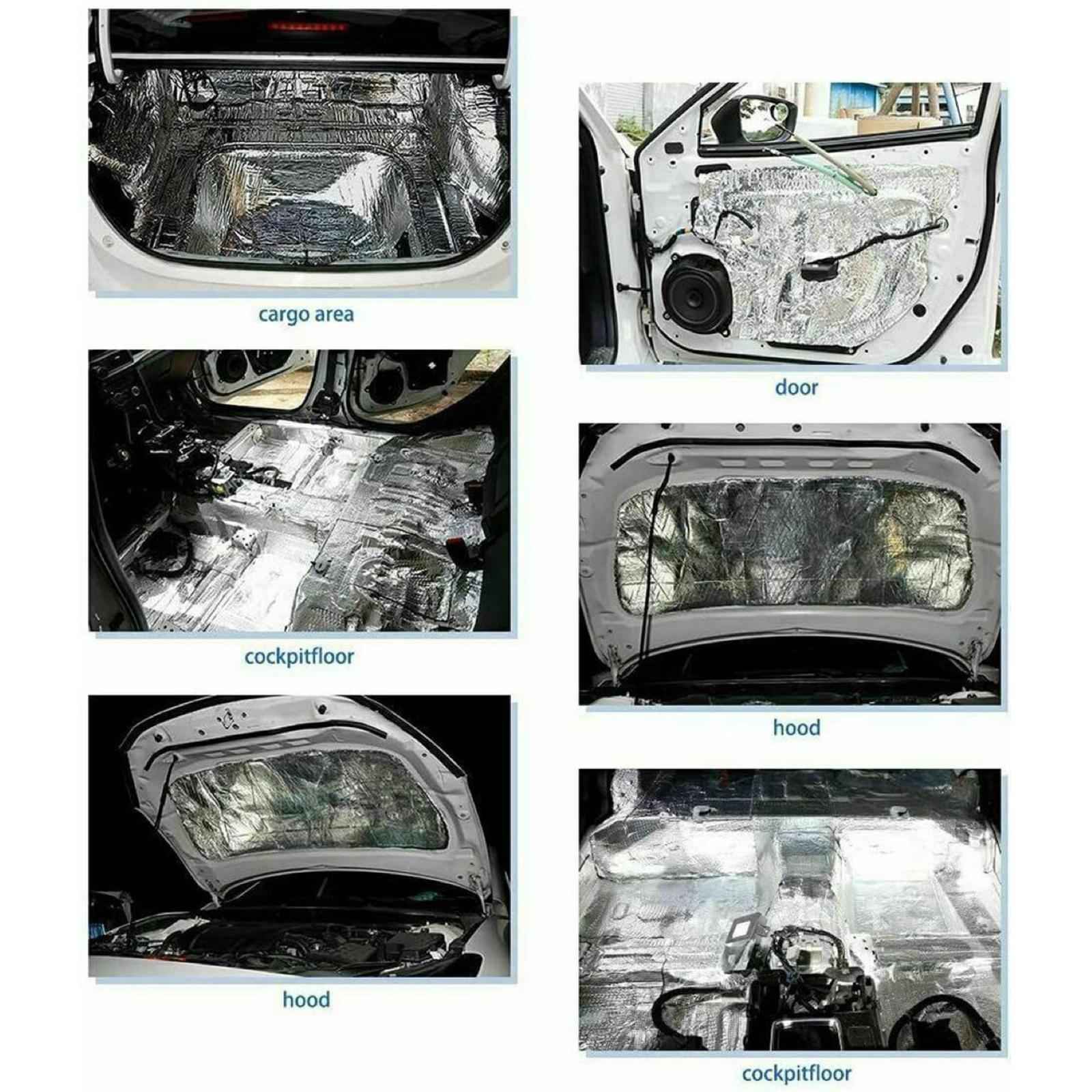 10 Pieces Car Sound Heat Insulation Mat Dampening Mat Sound Insulation Sheet