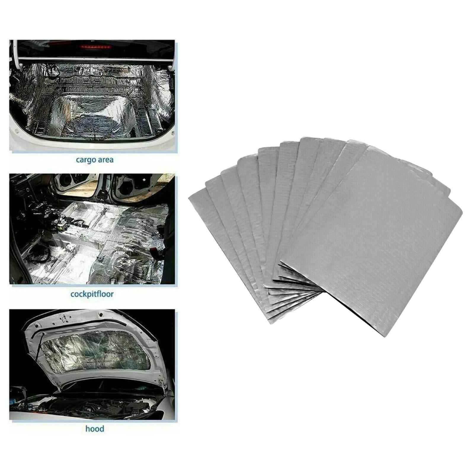 10 Pieces Car Sound Heat Insulation Mat Dampening Mat Sound Insulation Sheet