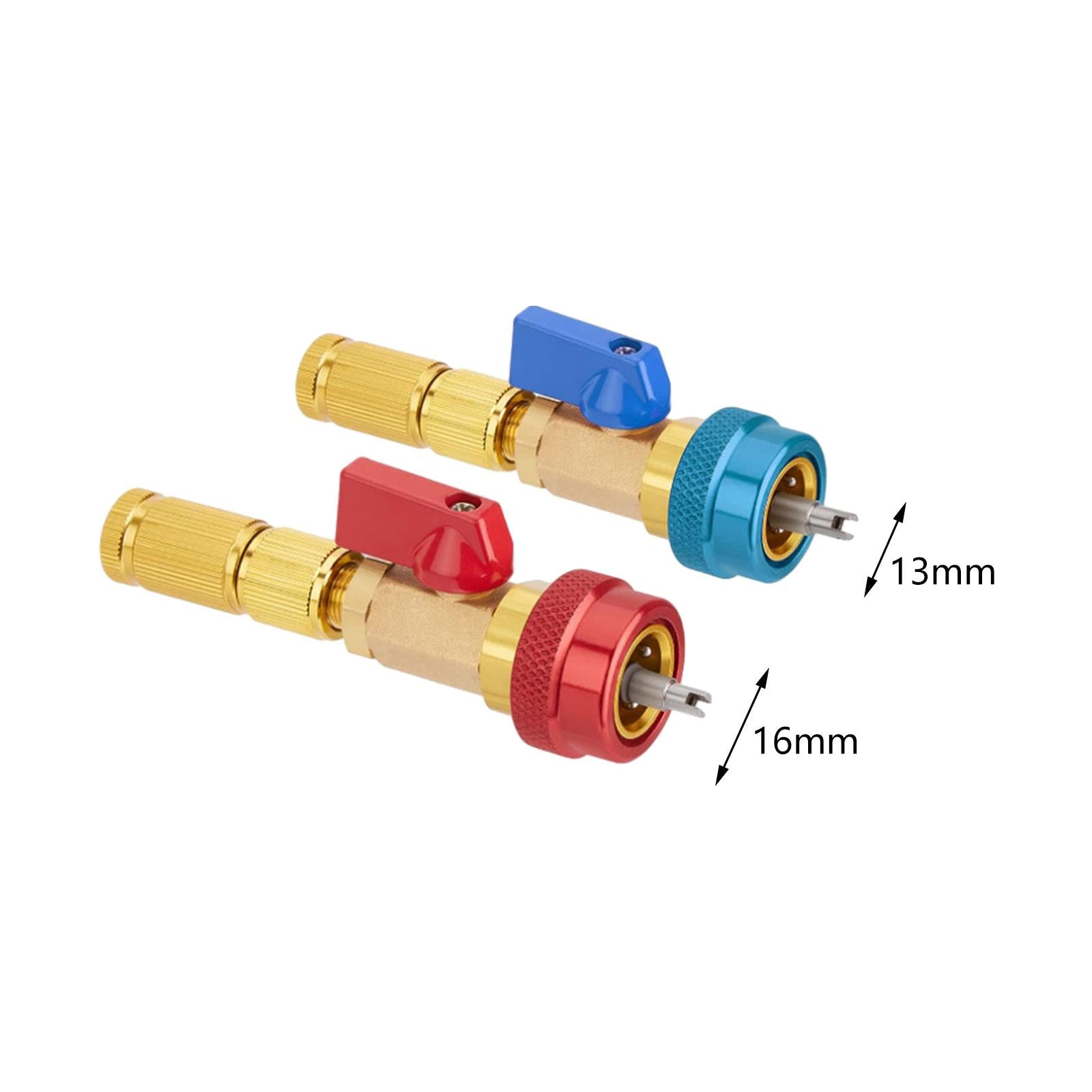 High Low Pressure Valve Core Remover Tools Set with Car Air Conditioner Caps