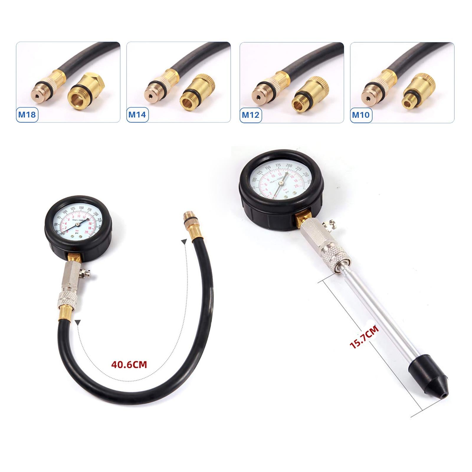 Engine Cylinder Pressure Gauge Durable Replaces for UTV ATV Motorcycles