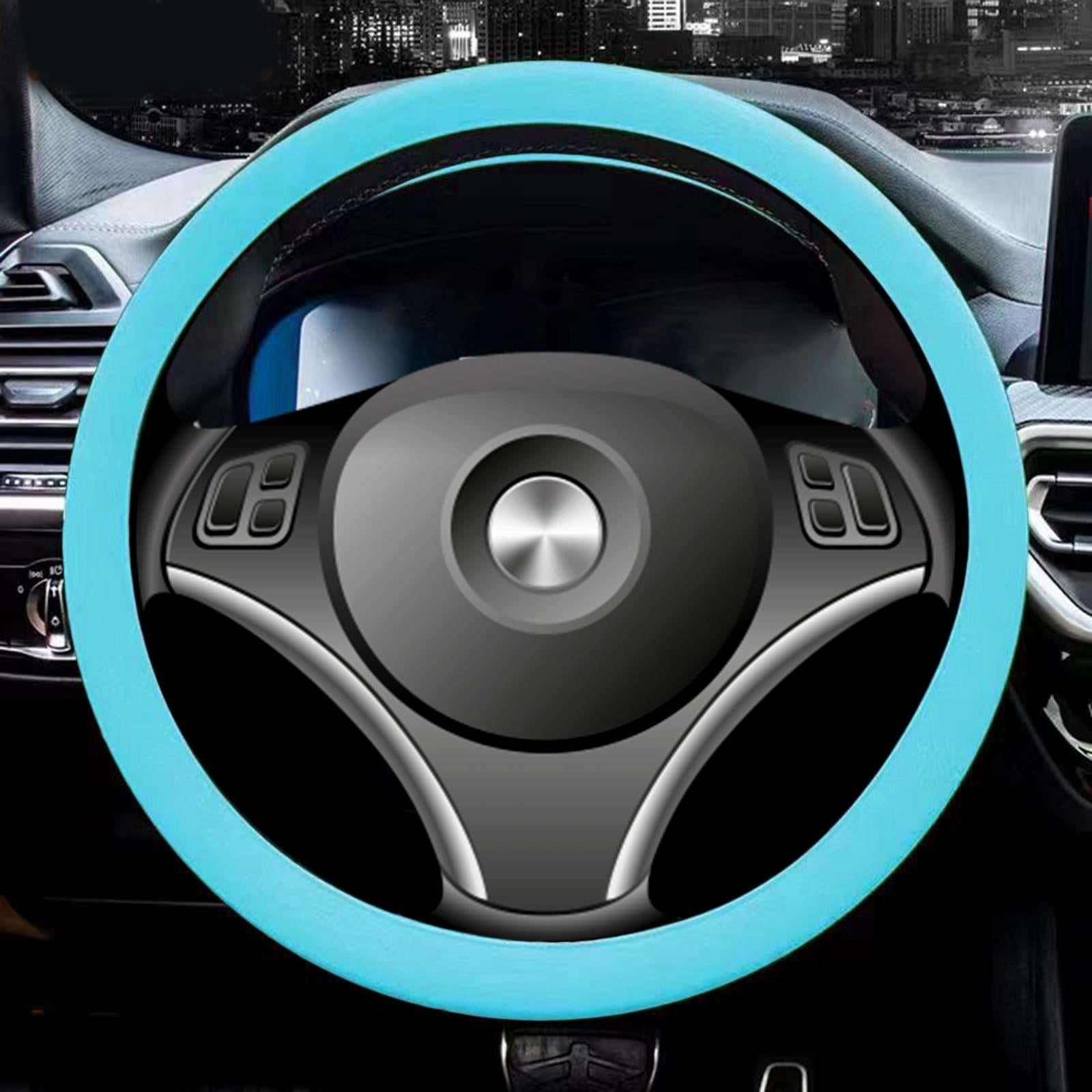 Car Steering Wheel Cover for Steering Wheel Diameter 32cm to 40cm Protection Light Blue