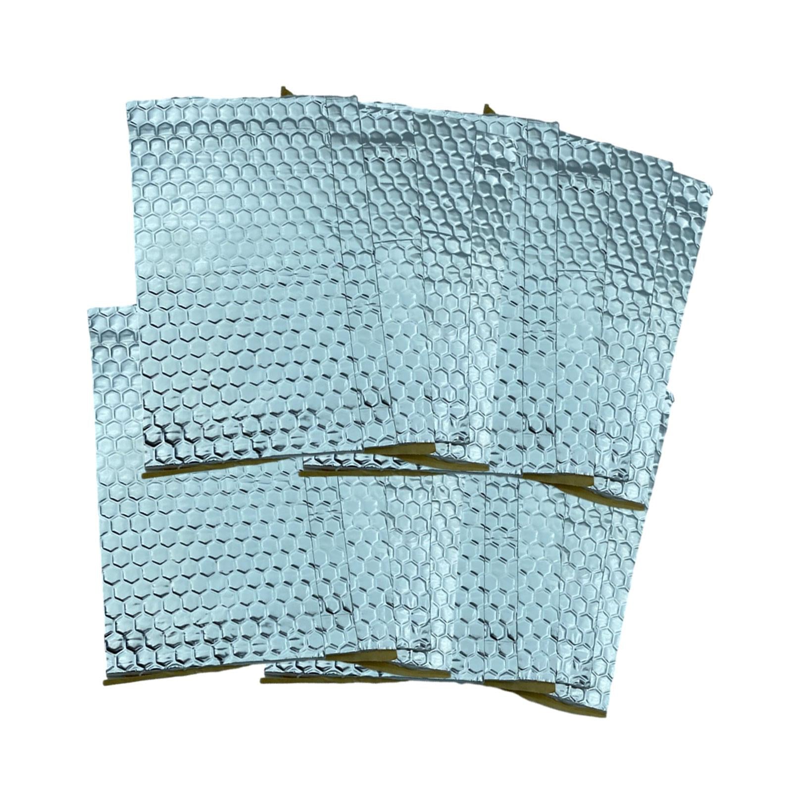 20Pcs Car Sound Deadening Mat Car Hood Trim Heat Sheet Sound Insulation Pad Silver