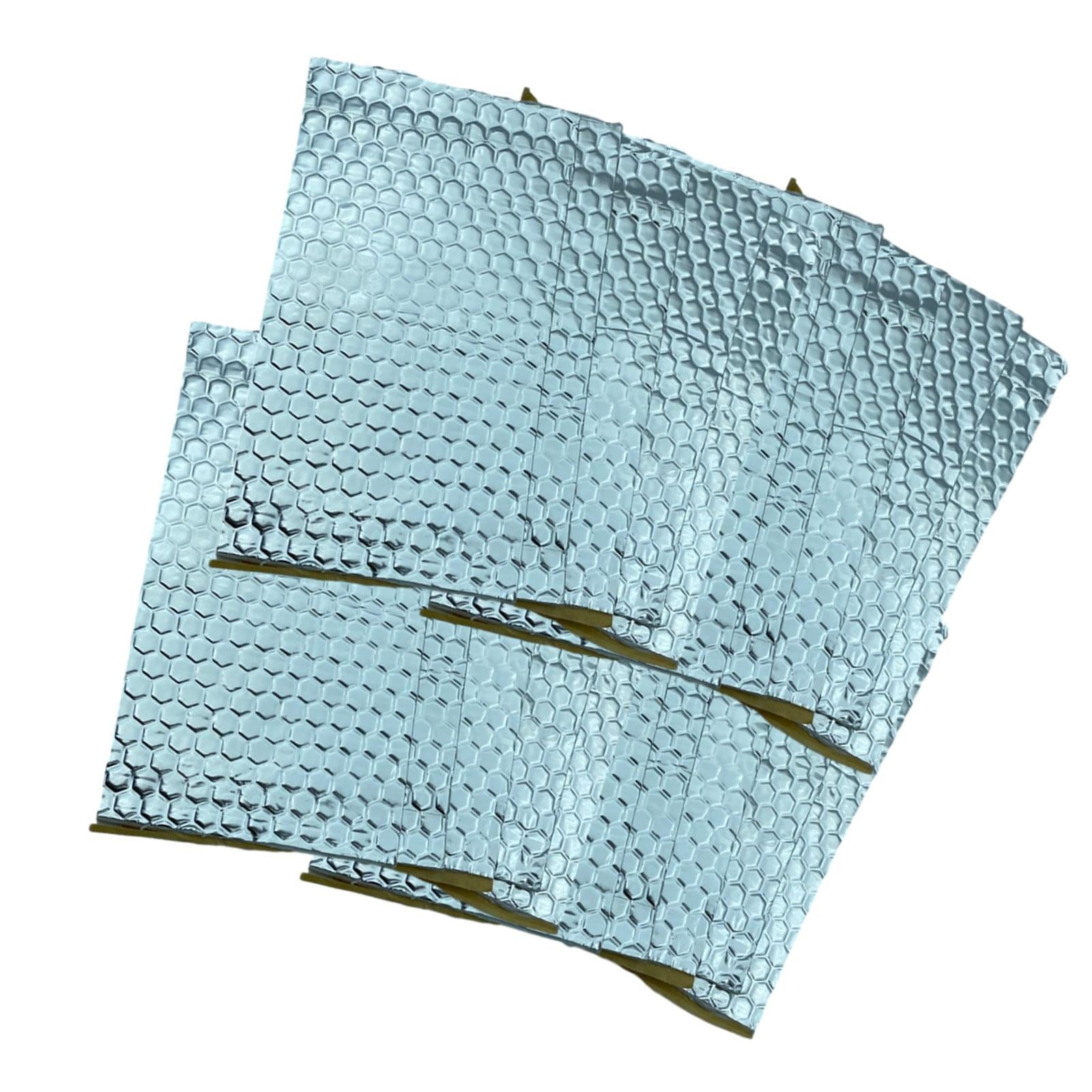 20Pcs Car Sound Deadening Mat Car Hood Trim Heat Sheet Sound Insulation Pad Silver