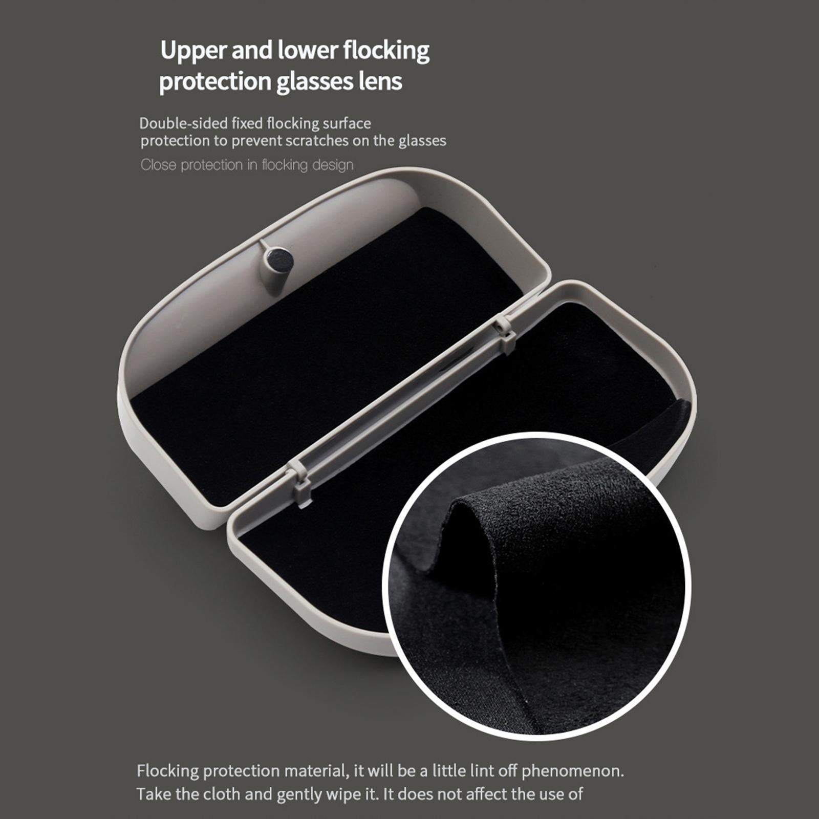 Car Visor Sunglasses Case Glasses Protective Storage Case Car Glasses Case Gray