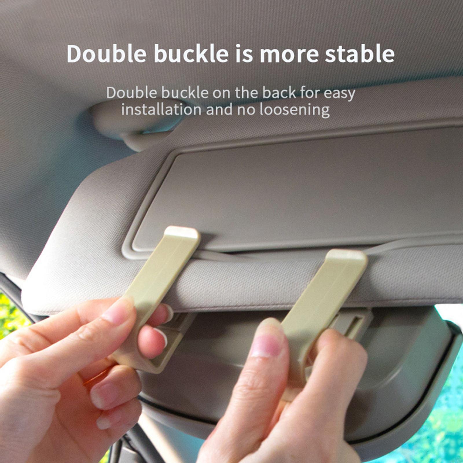 Car Visor Sunglasses Case Glasses Protective Storage Case Car Glasses Case Gray