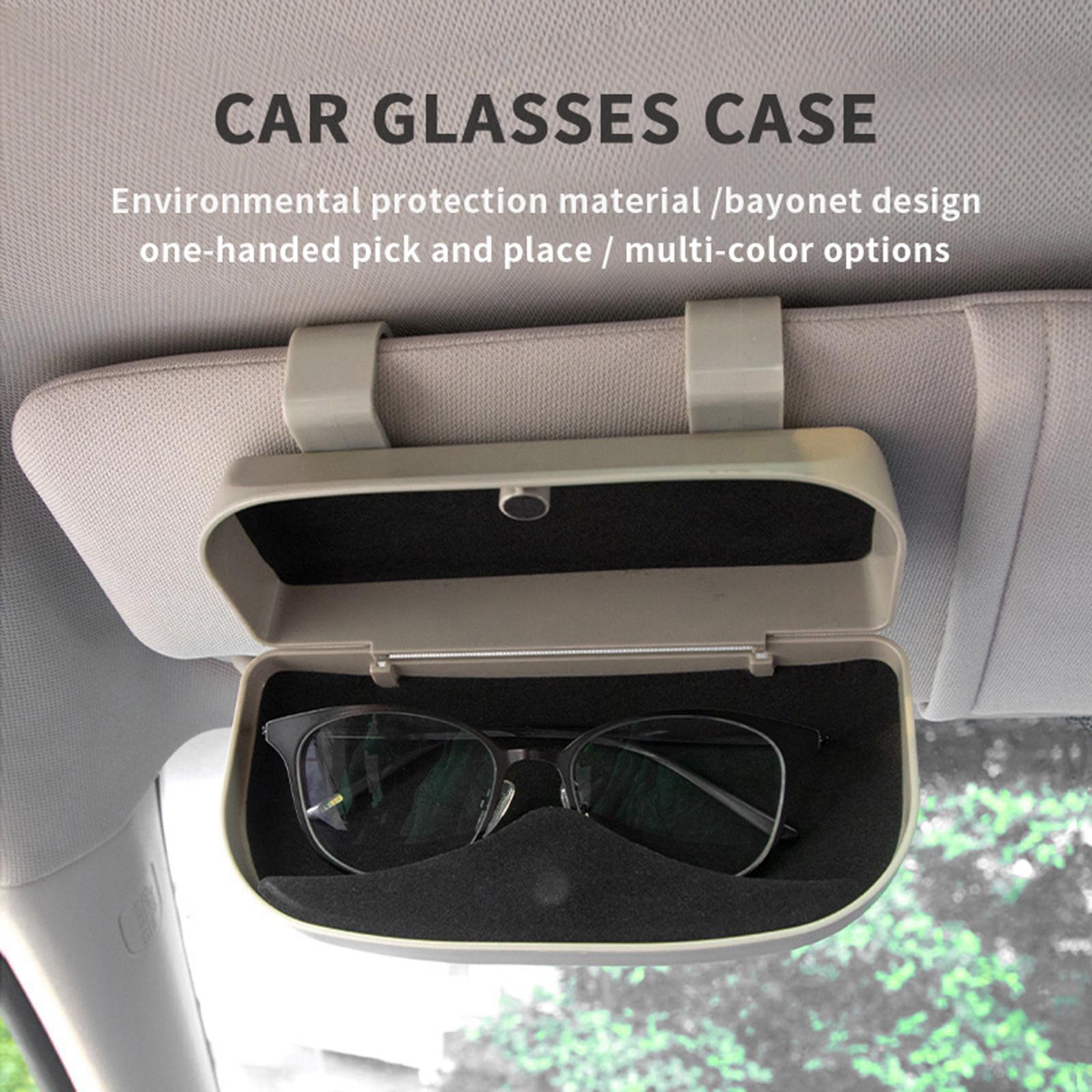 Car Visor Sunglasses Case Glasses Protective Storage Case Car Glasses Case Gray