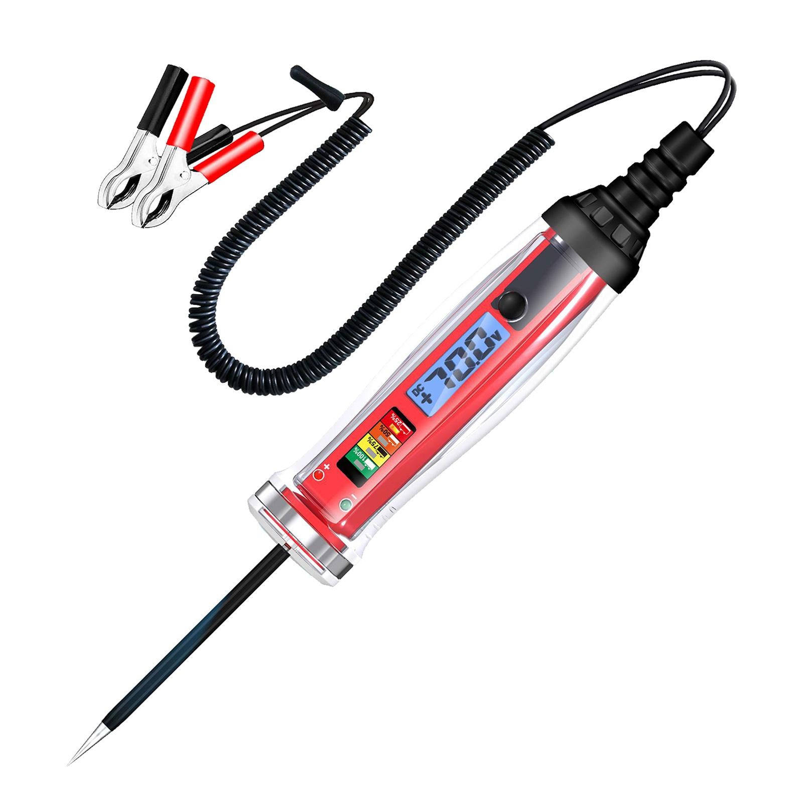 Car Circuit Tester Voltmeter Light Tester 1V-75V Durable Fuse Voltage Tester