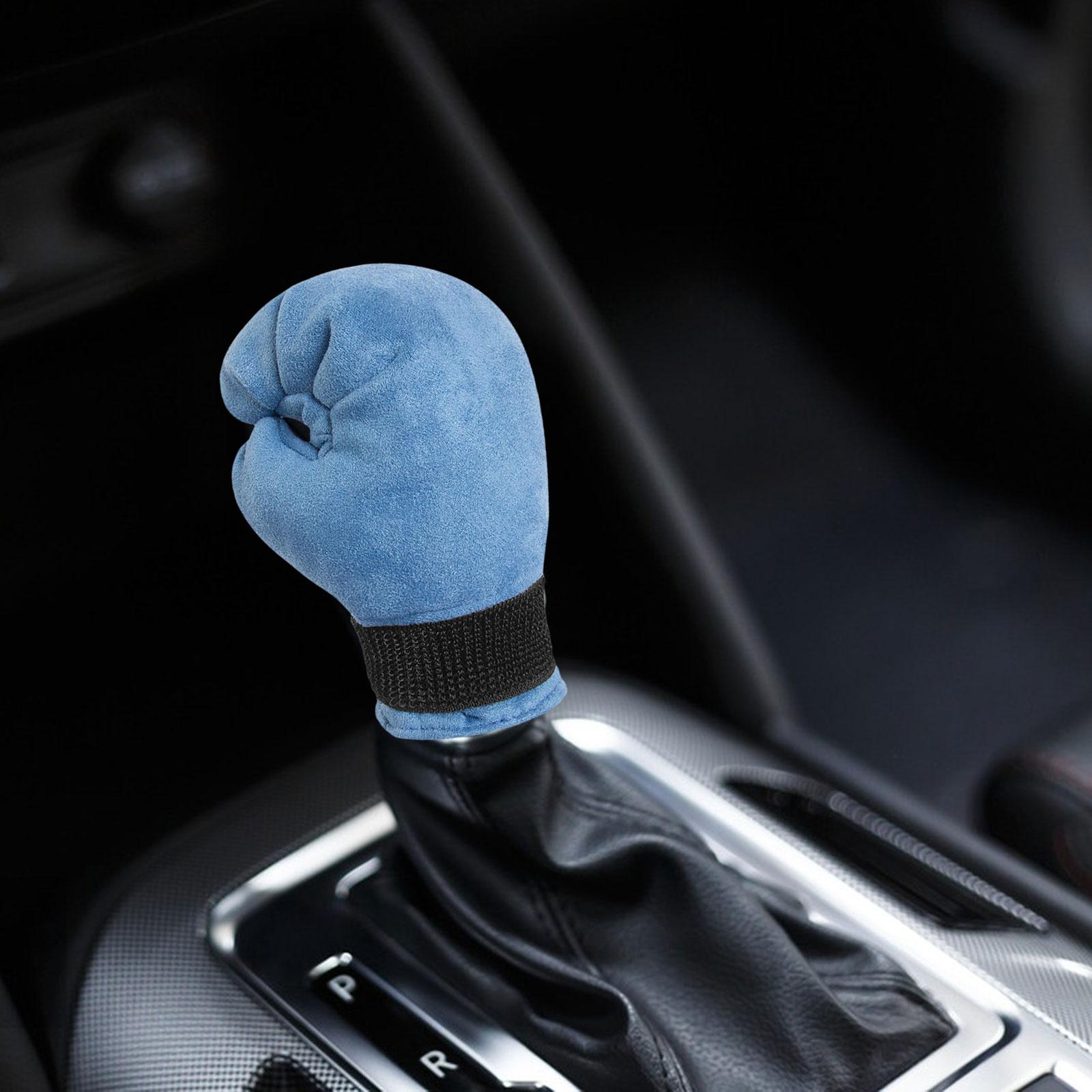 Boxing Shifter Knob Cover Gear Shifter Cover for Car Shifter/ Women Man Blue