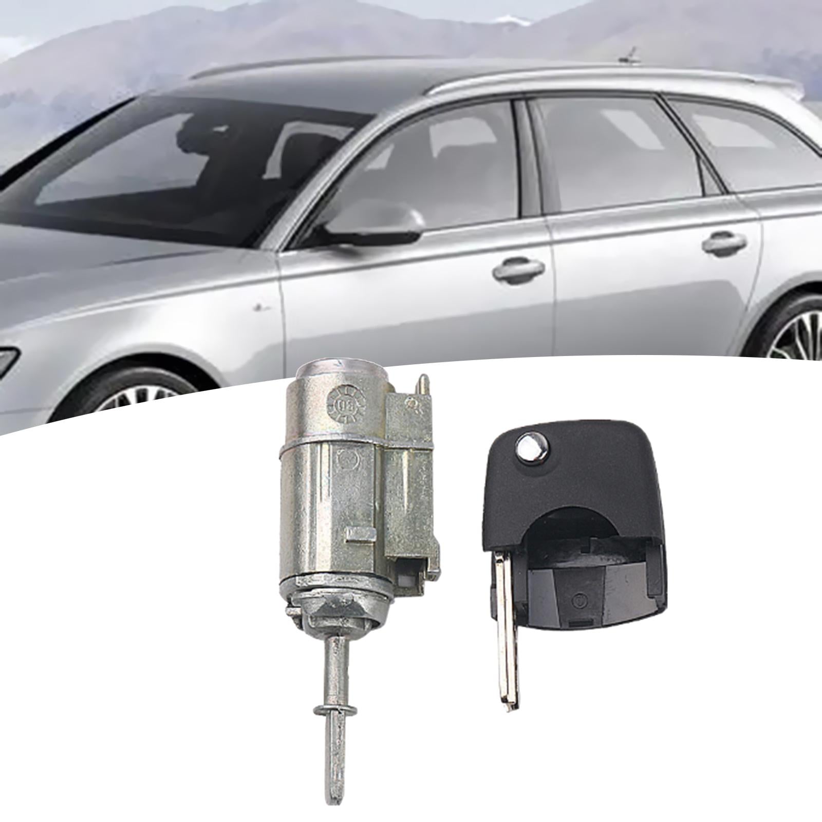 Left Door Lock Cylinder with Key Metal High Performance for Audi A6 A6L Folding Key