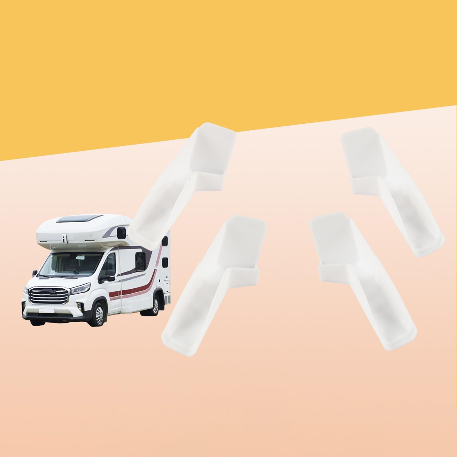 4 Pieces RV Rain Gutter Spouts RV Extended Rain Gutter for Trailer Accs