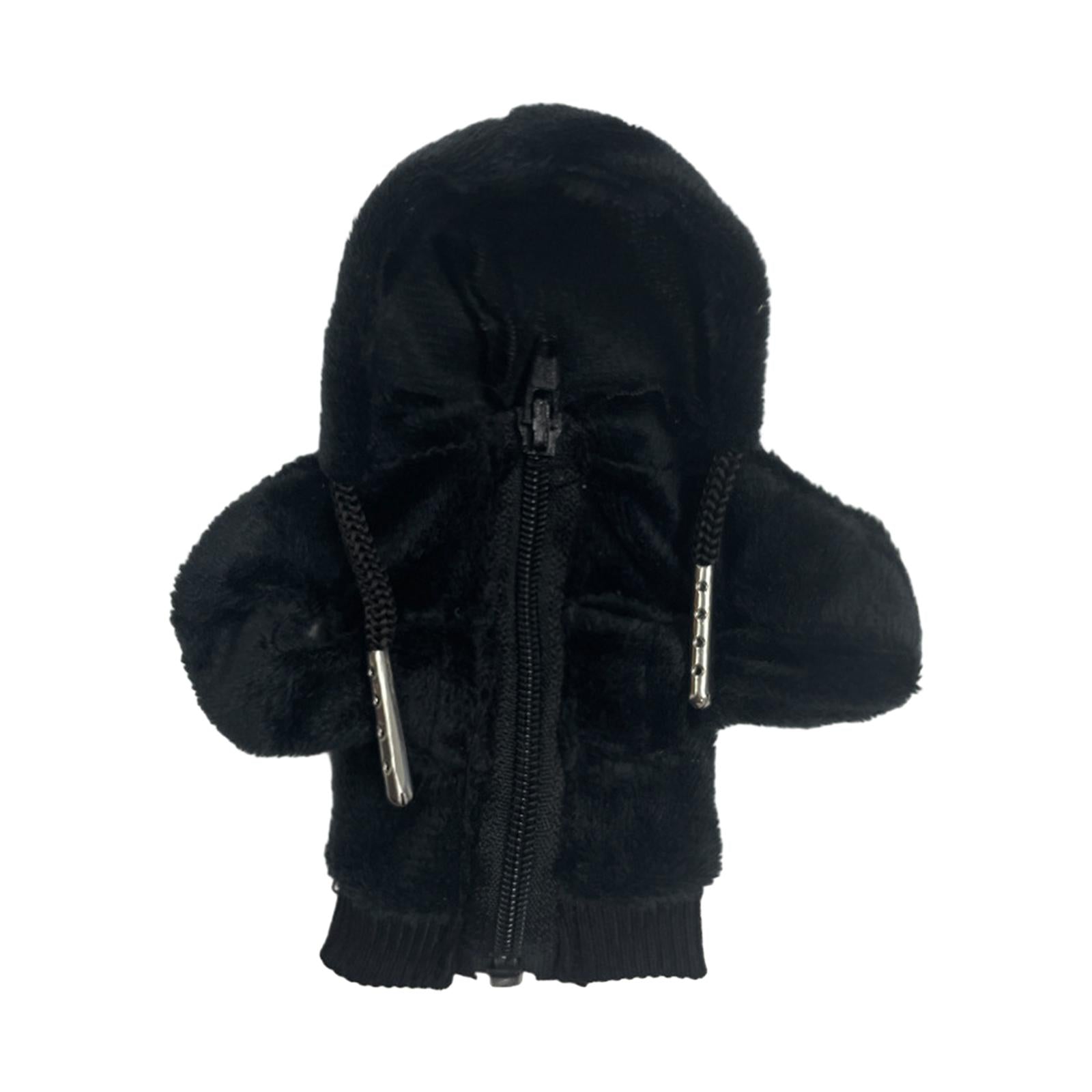 Car Gear Shift Cover Hoodie Soft Funny Fashion Unique Car Shifter Knob Cover Black