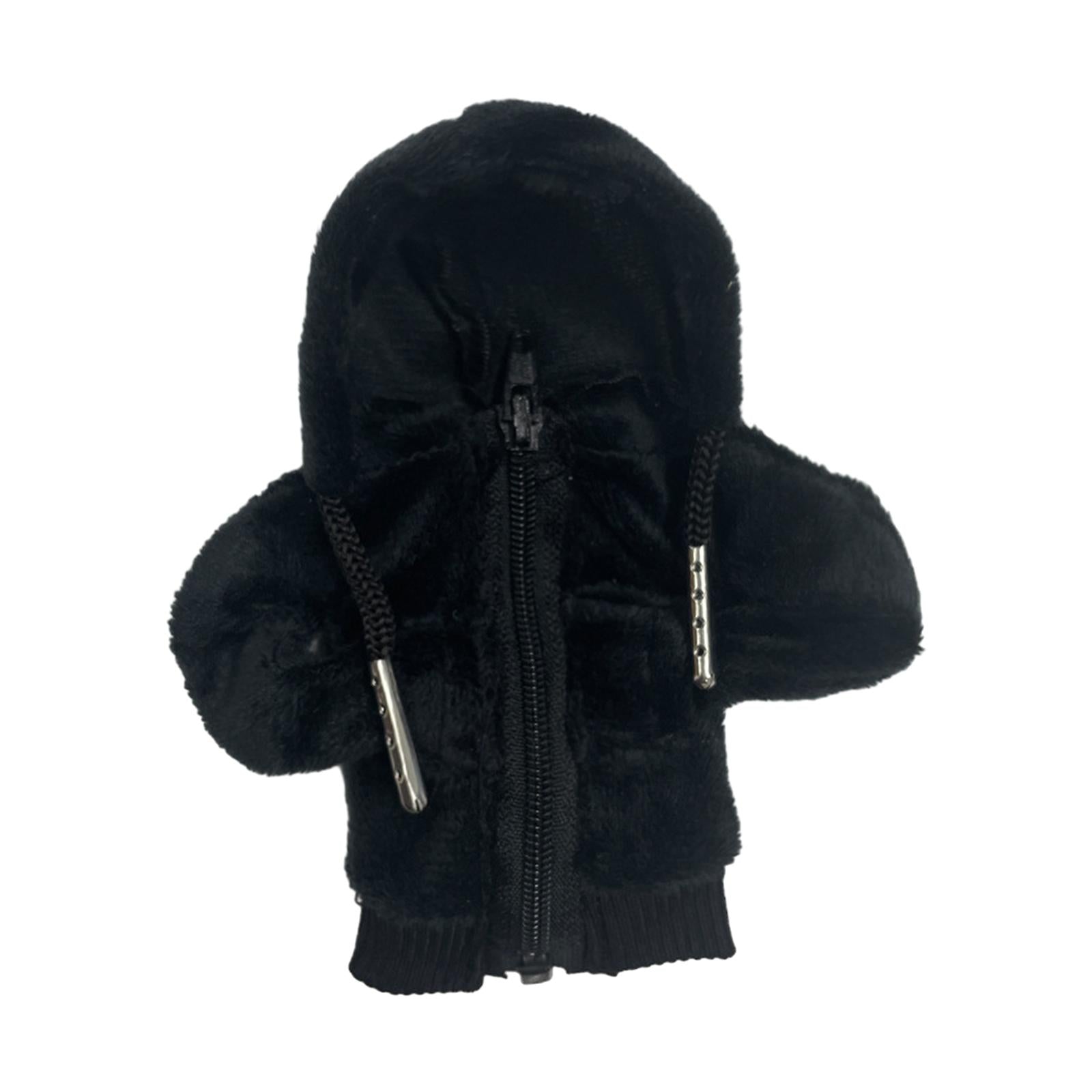 Car Gear Shift Cover Hoodie Soft Funny Fashion Unique Car Shifter Knob Cover Black