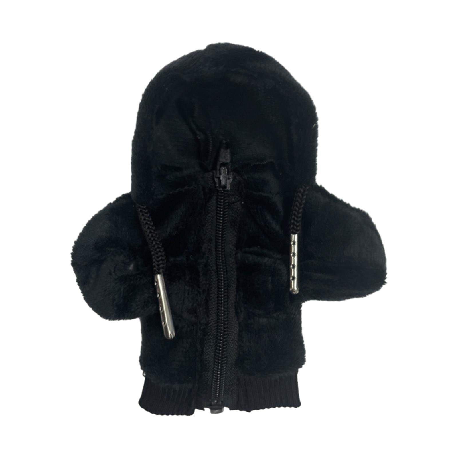 Car Gear Shift Cover Hoodie Soft Funny Fashion Unique Car Shifter Knob Cover Black