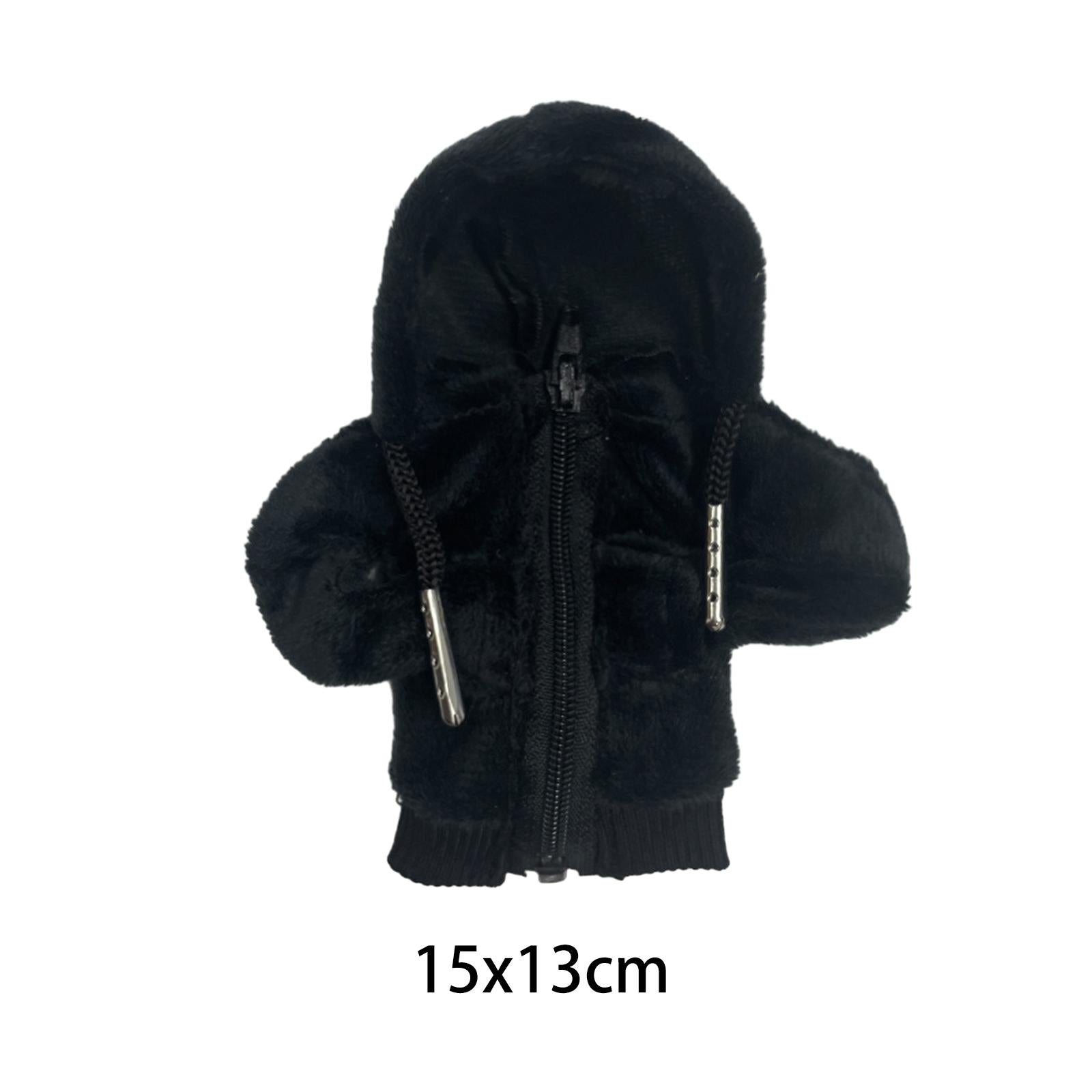Car Gear Shift Cover Hoodie Soft Funny Fashion Unique Car Shifter Knob Cover Black