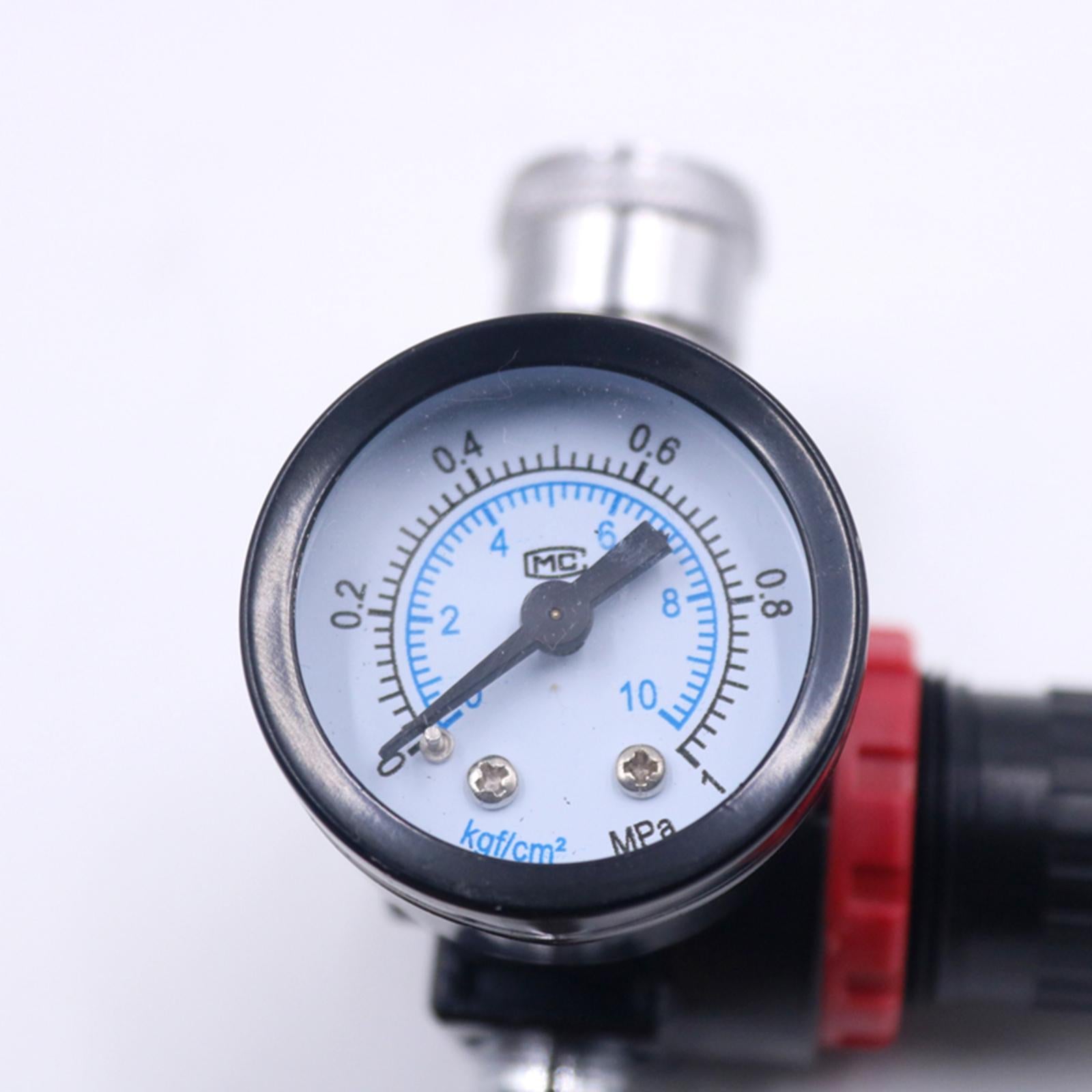 1/4“ Paint Sprayer Air Pressure Regulator with Gauge for Pneumatic Tool
