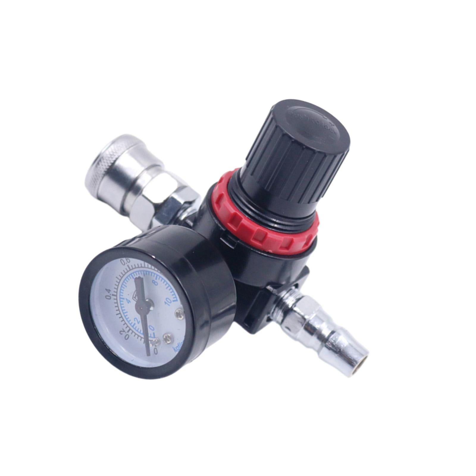 1/4“ Paint Sprayer Air Pressure Regulator with Gauge for Pneumatic Tool