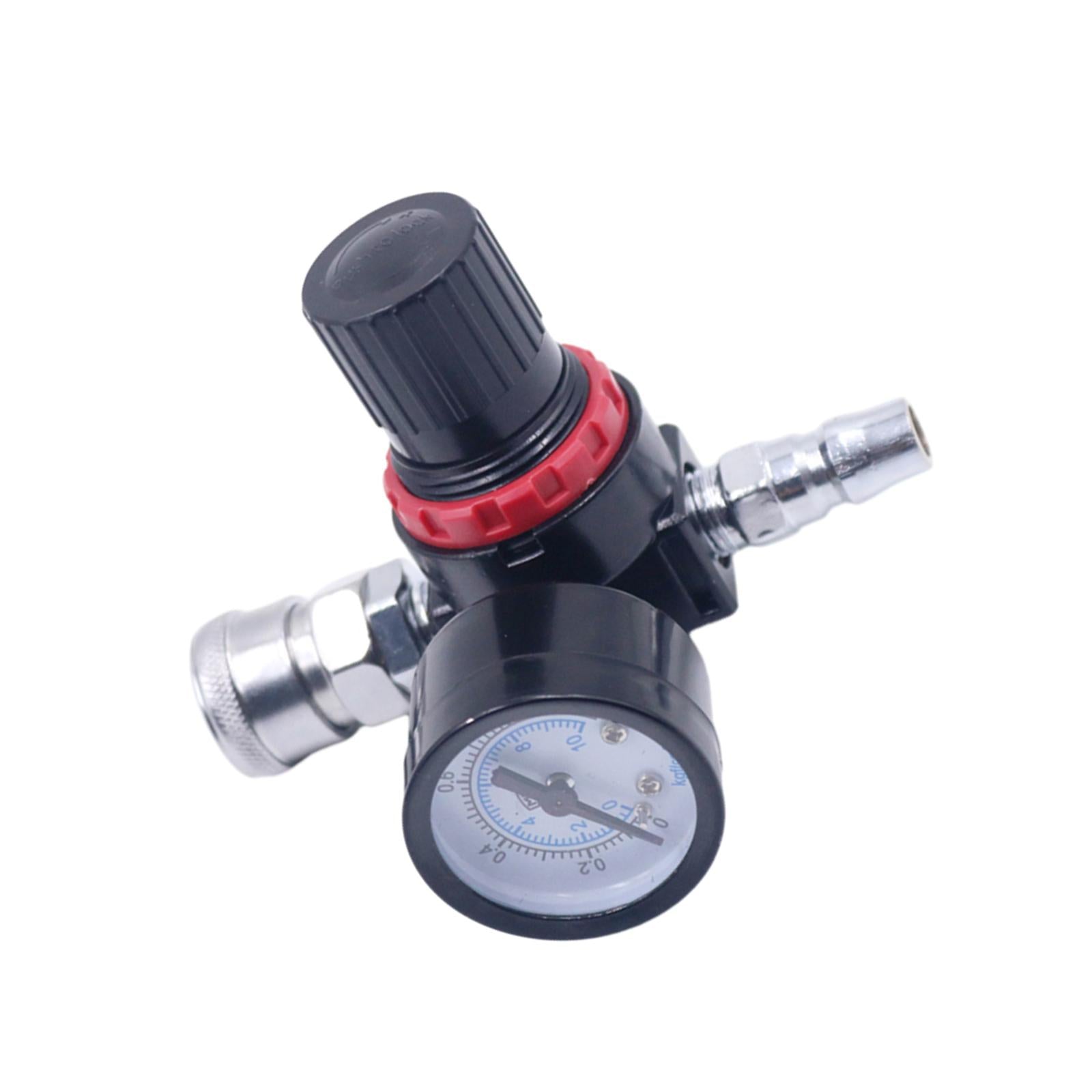 1/4“ Paint Sprayer Air Pressure Regulator with Gauge for Pneumatic Tool