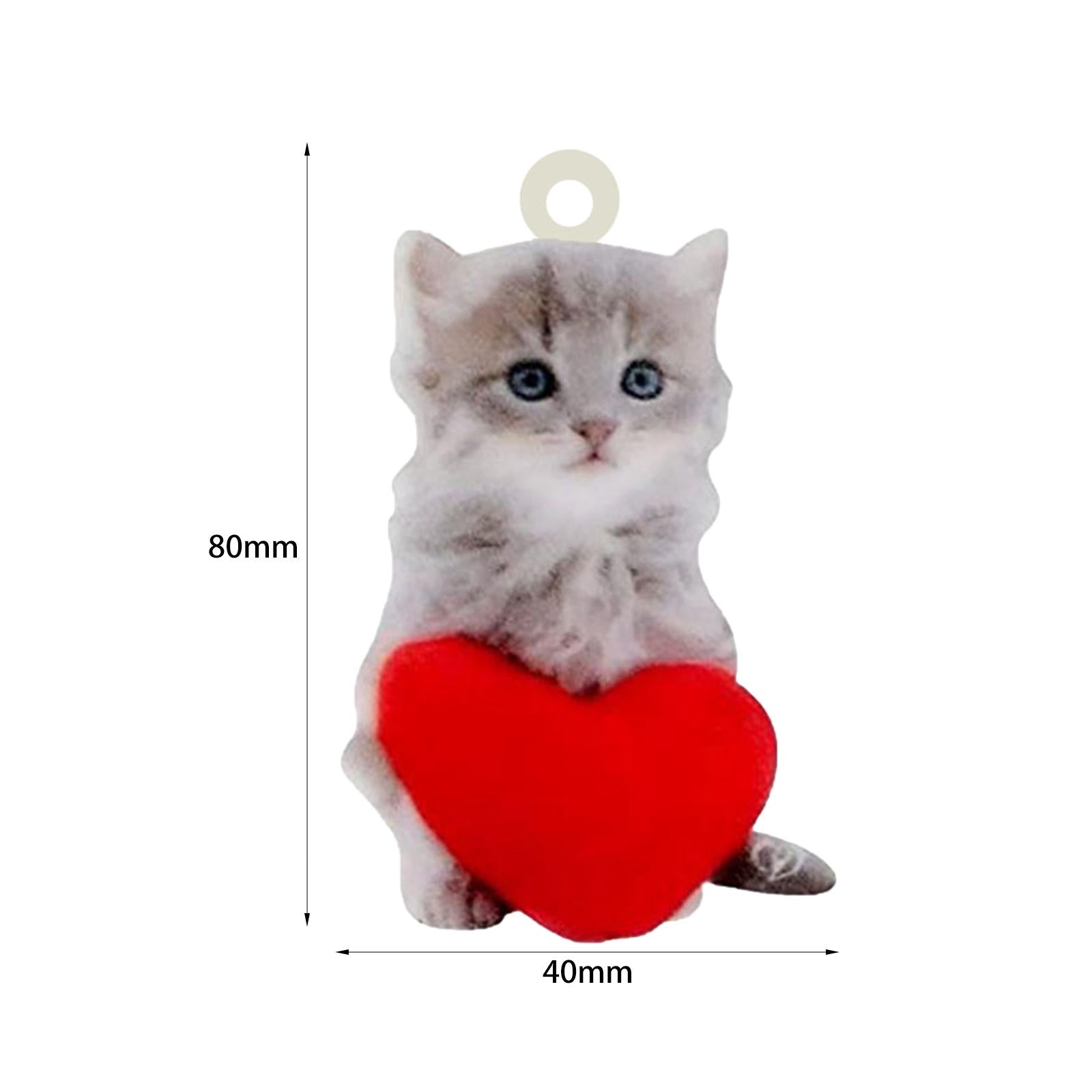 Lovely Cat Car Rear View Mirror Hanging Pendant for Office Desk Durable