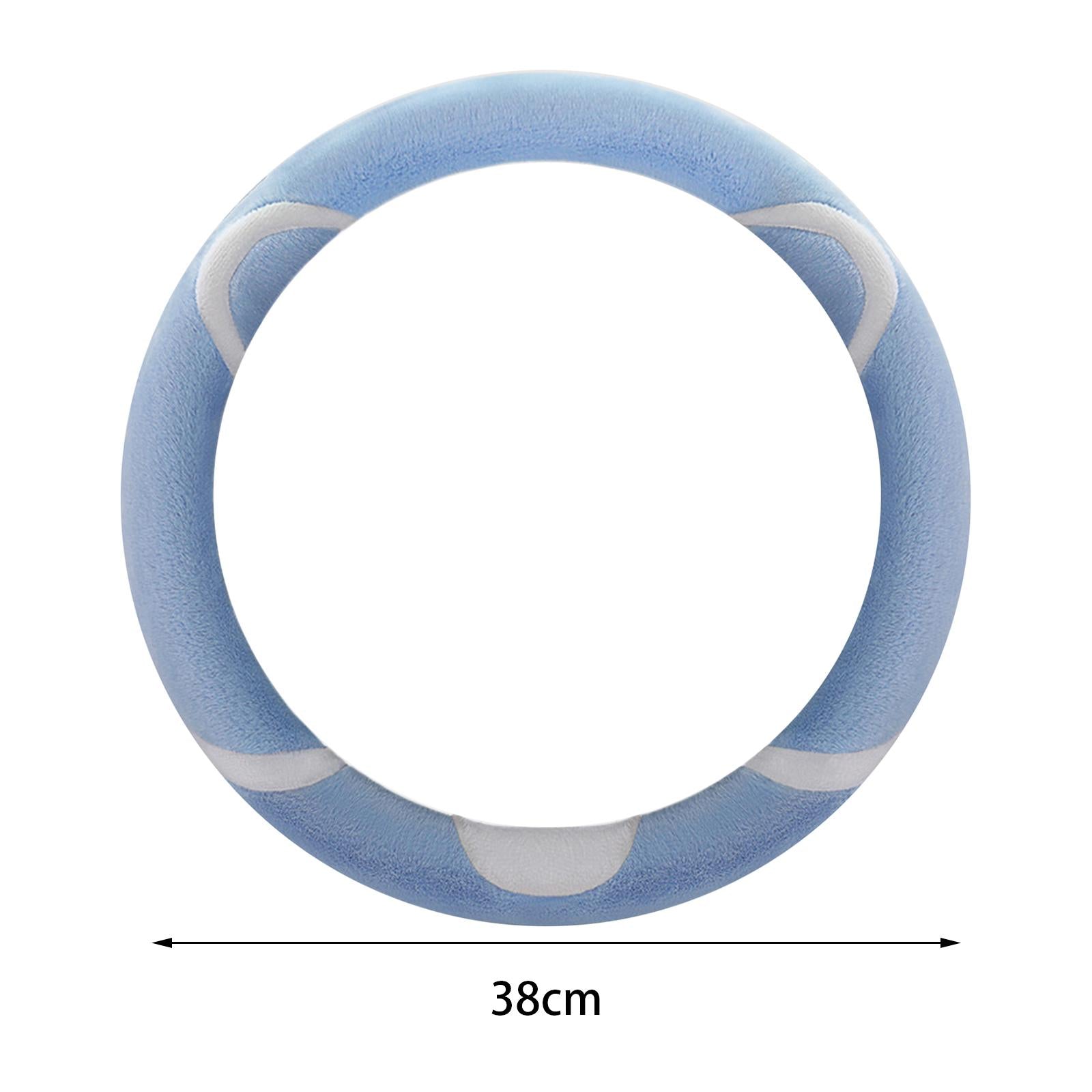 Car Steering Wheel Cover Anti Slip Wear Resistant Plush Steering Wheel Cover Blue