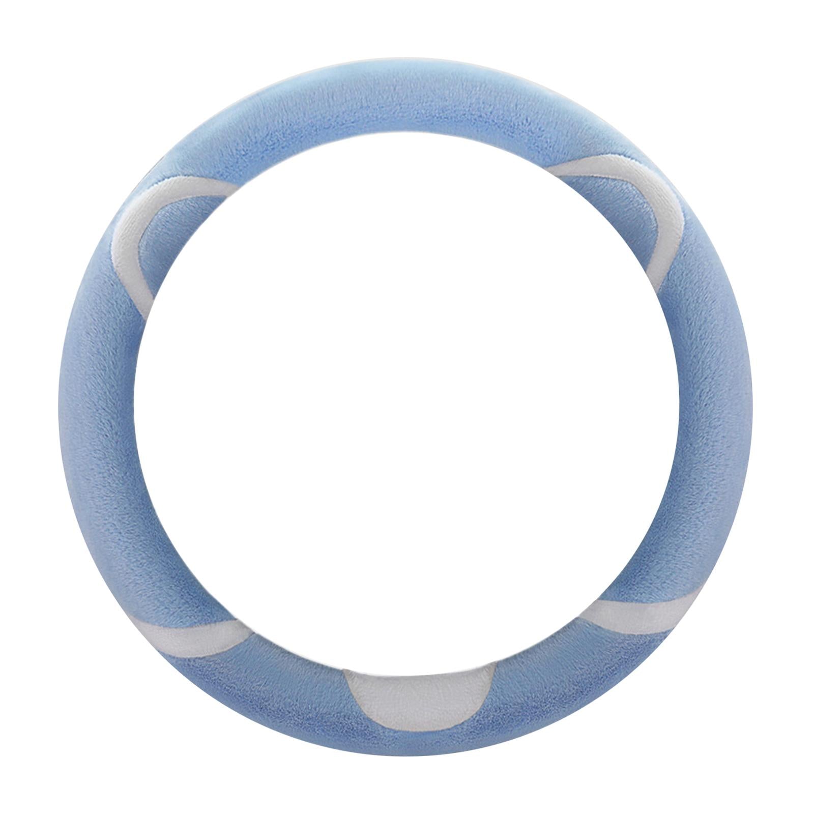 Car Steering Wheel Cover Anti Slip Wear Resistant Plush Steering Wheel Cover Blue