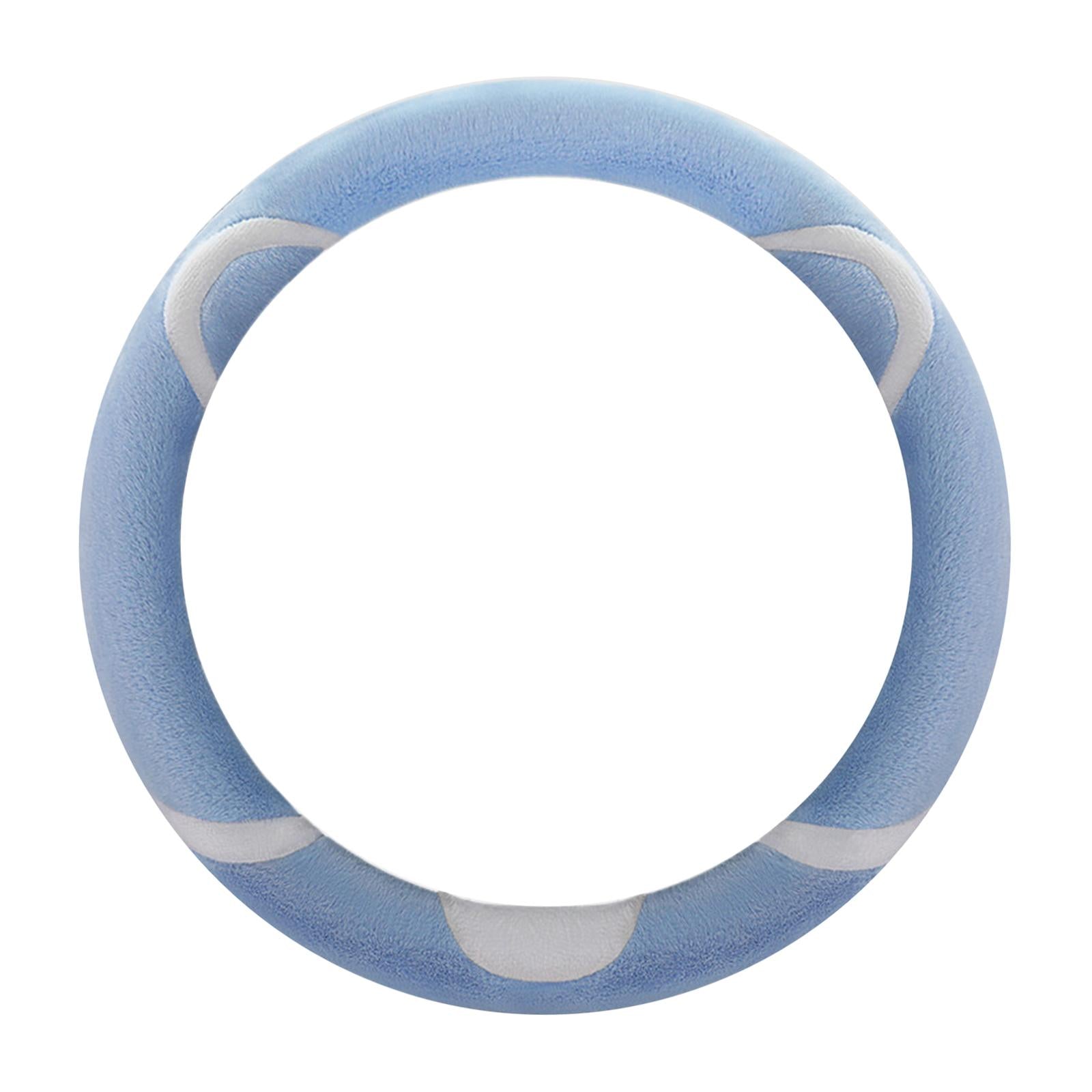 Car Steering Wheel Cover Anti Slip Wear Resistant Plush Steering Wheel Cover Blue