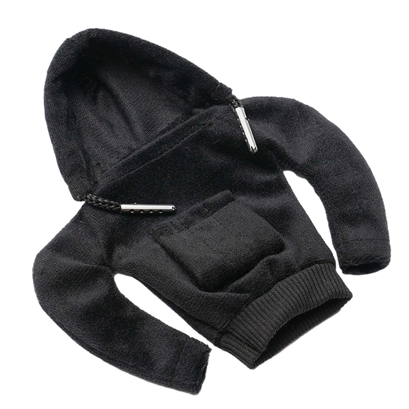 Automotive Gear Shift Knob Cover Soft Funny Hoodie Shifter Knob Hoodie Cover Black