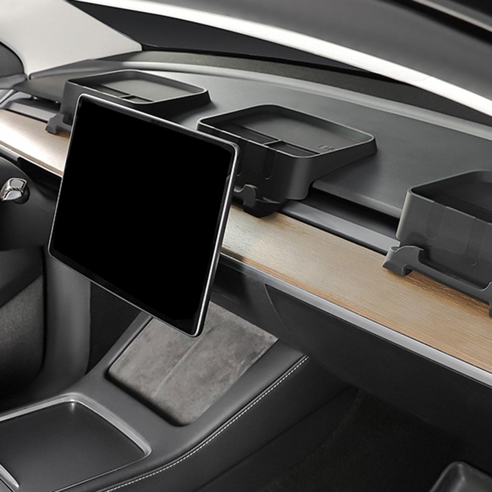 Dashboard Hidden Tray Car Dashboard Storage Box for Tesla Model 3 Cards