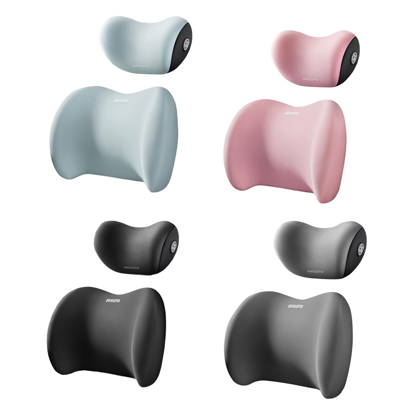 Car Neck Support Pillow and Waist Back Pillow Set for Neck Back Sturdy Black
